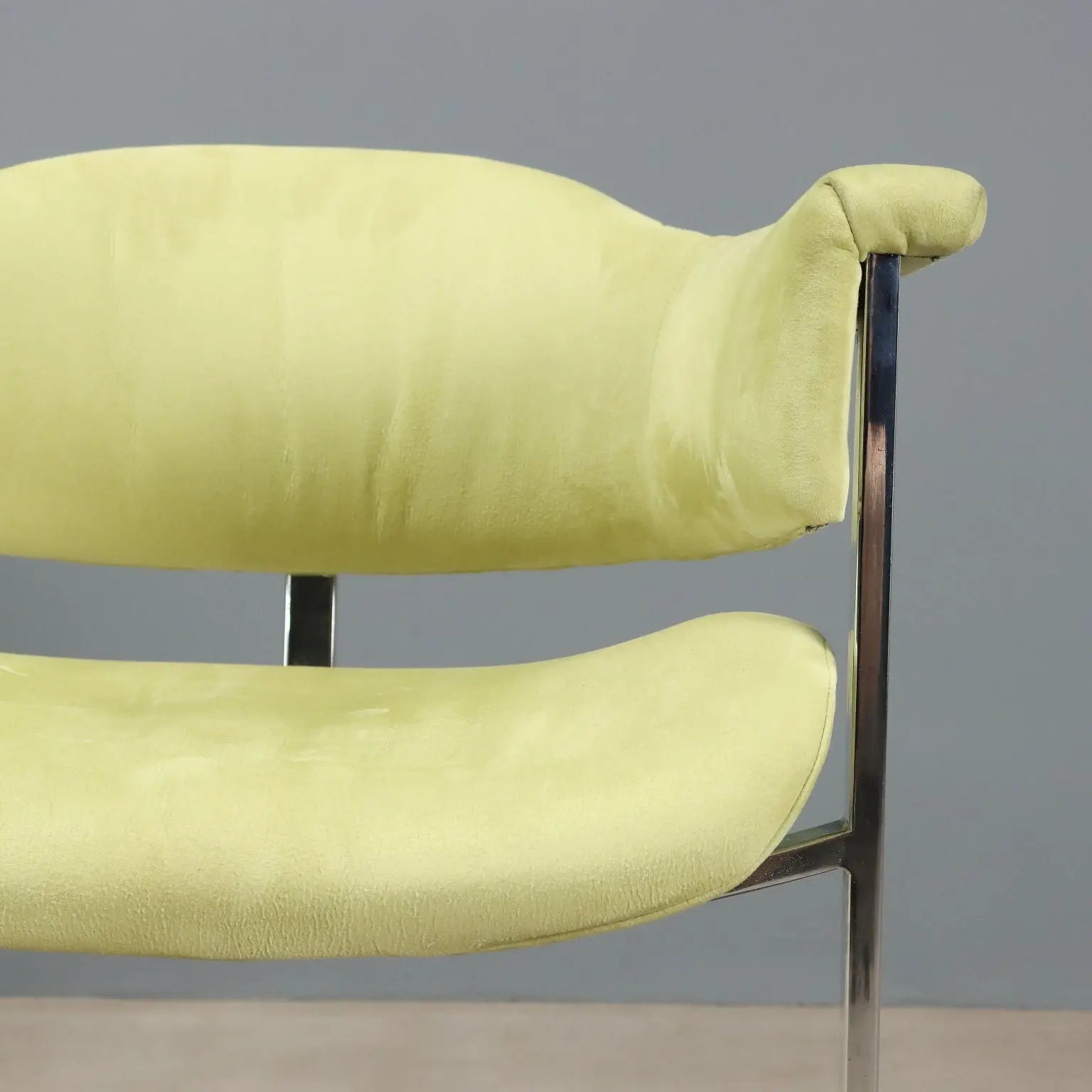 Vintage Saporiti Chairs Design Vittorio Introini Fabric 1970s
