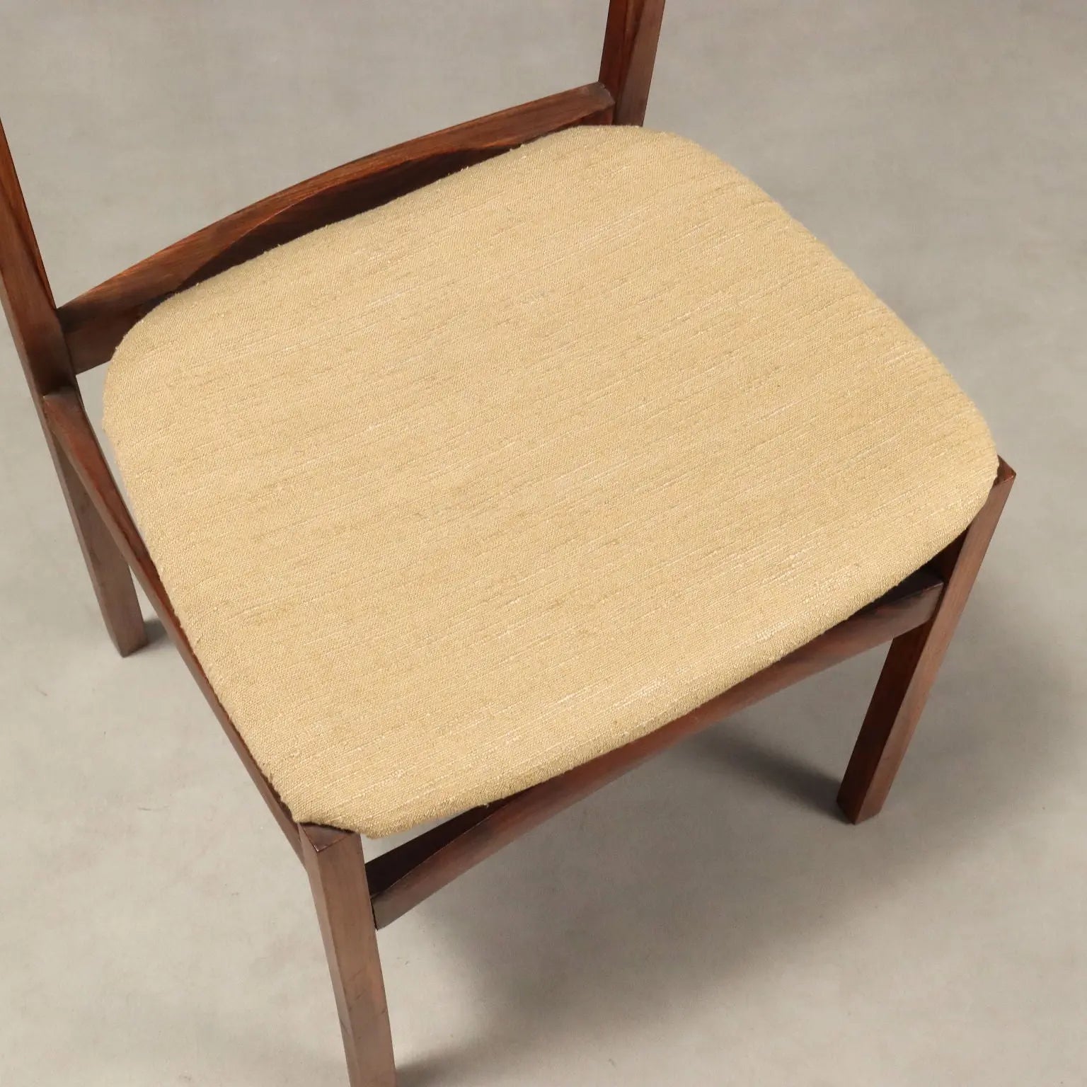 Vintage Living Room Chairs Exotic Wood Fabric Design 1960s