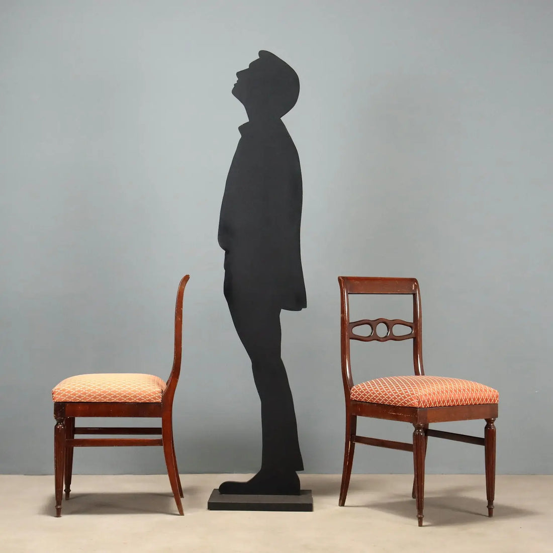 Classic '50s-'60s Chairs with Decorative Motif