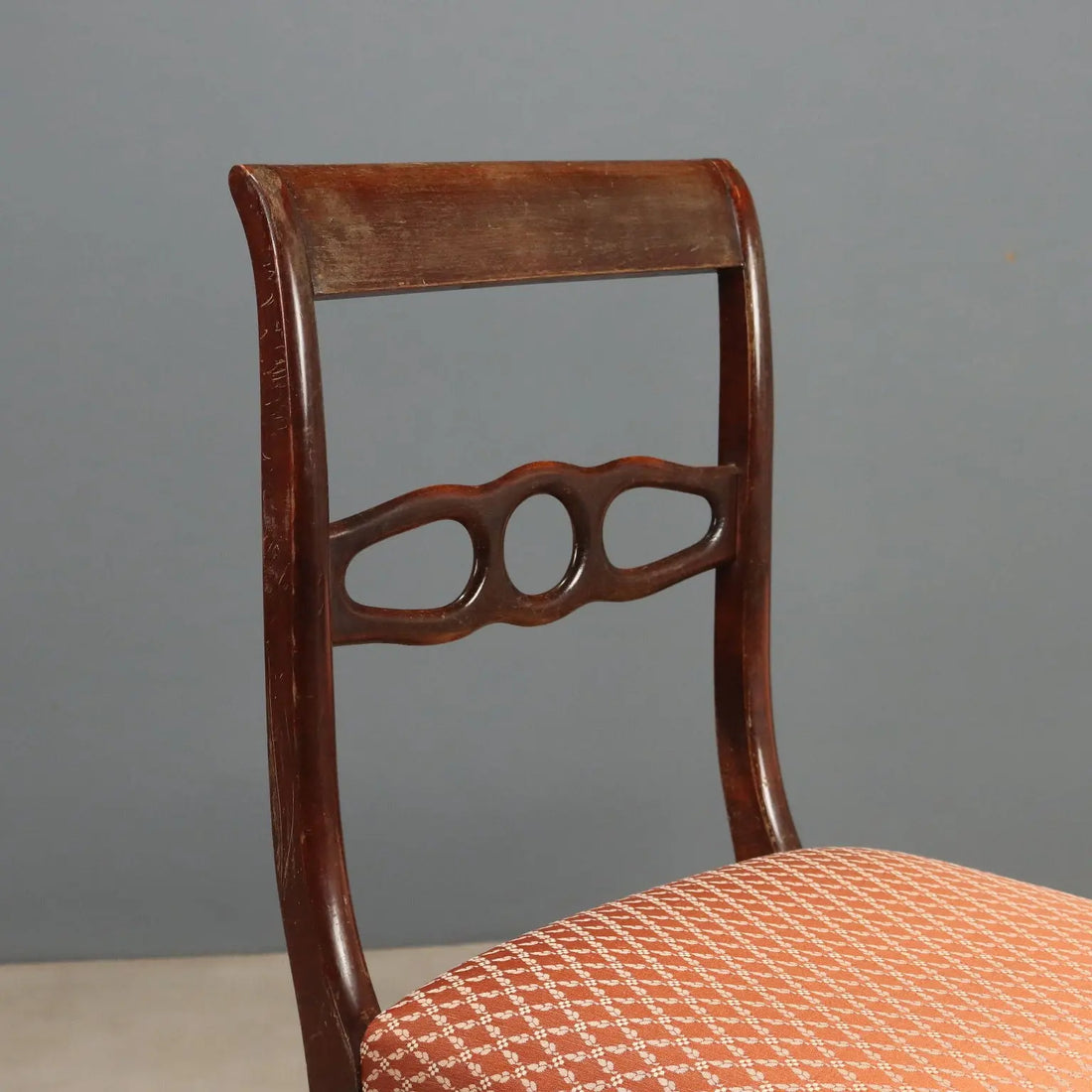 Classic '50s-'60s Chairs with Decorative Motif