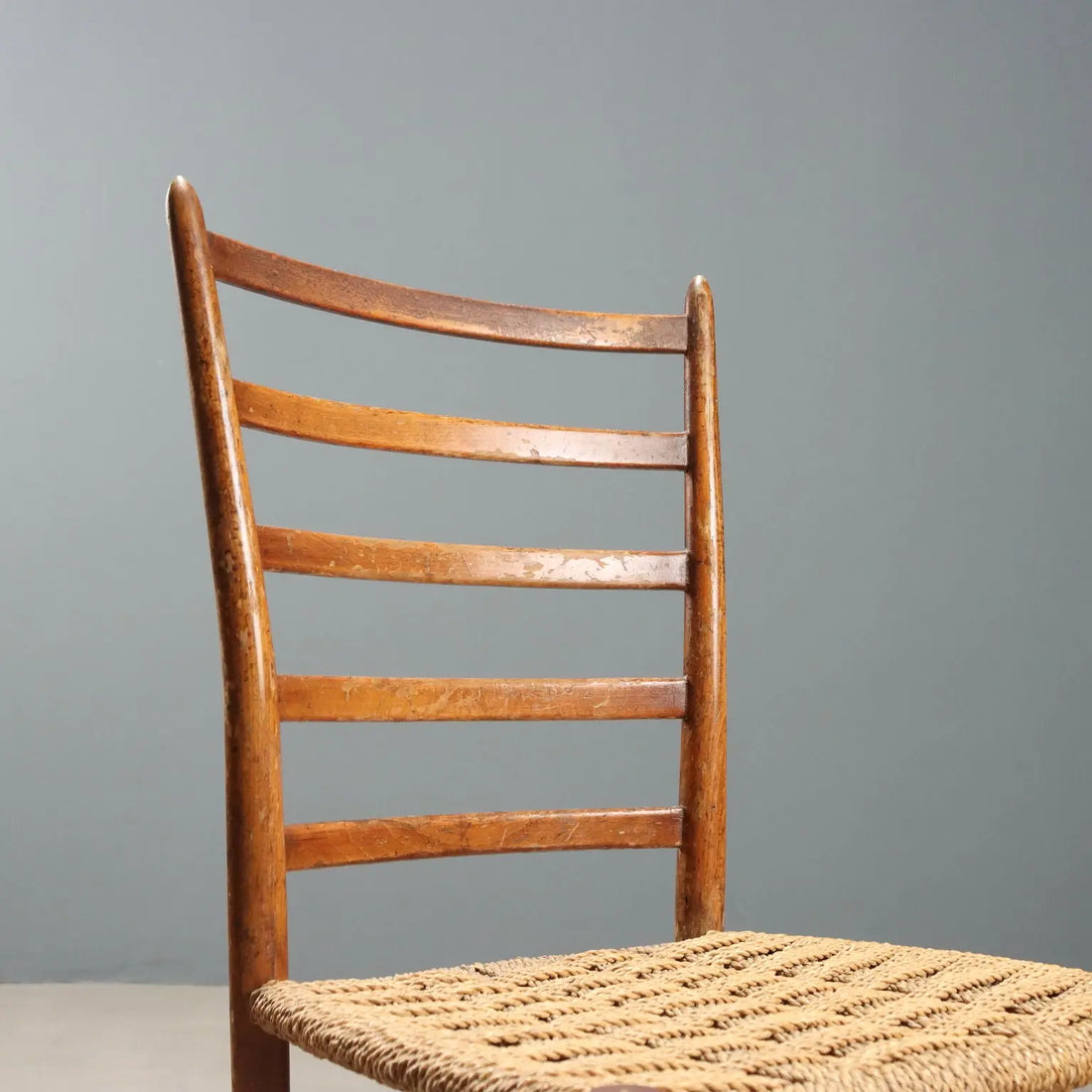 1950s Beech and Woven Cord Chairs