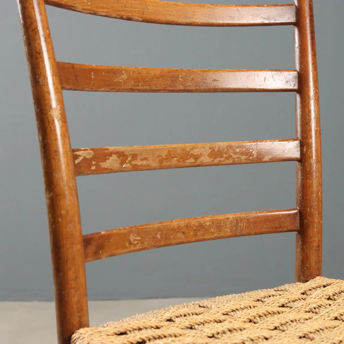 1950s Beech and Woven Cord Chairs