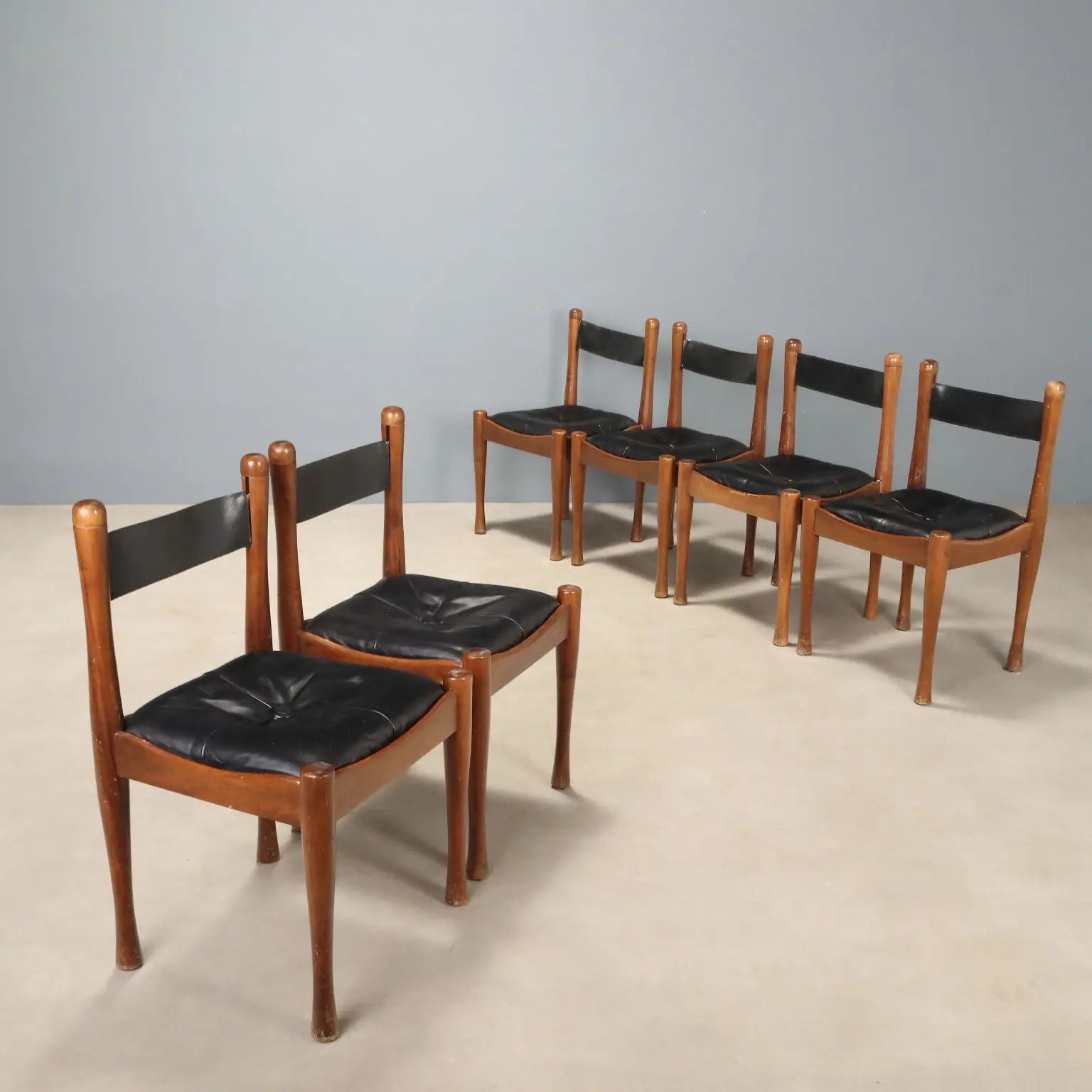 Beechwood Chairs by Silvio Coppola 1970s
