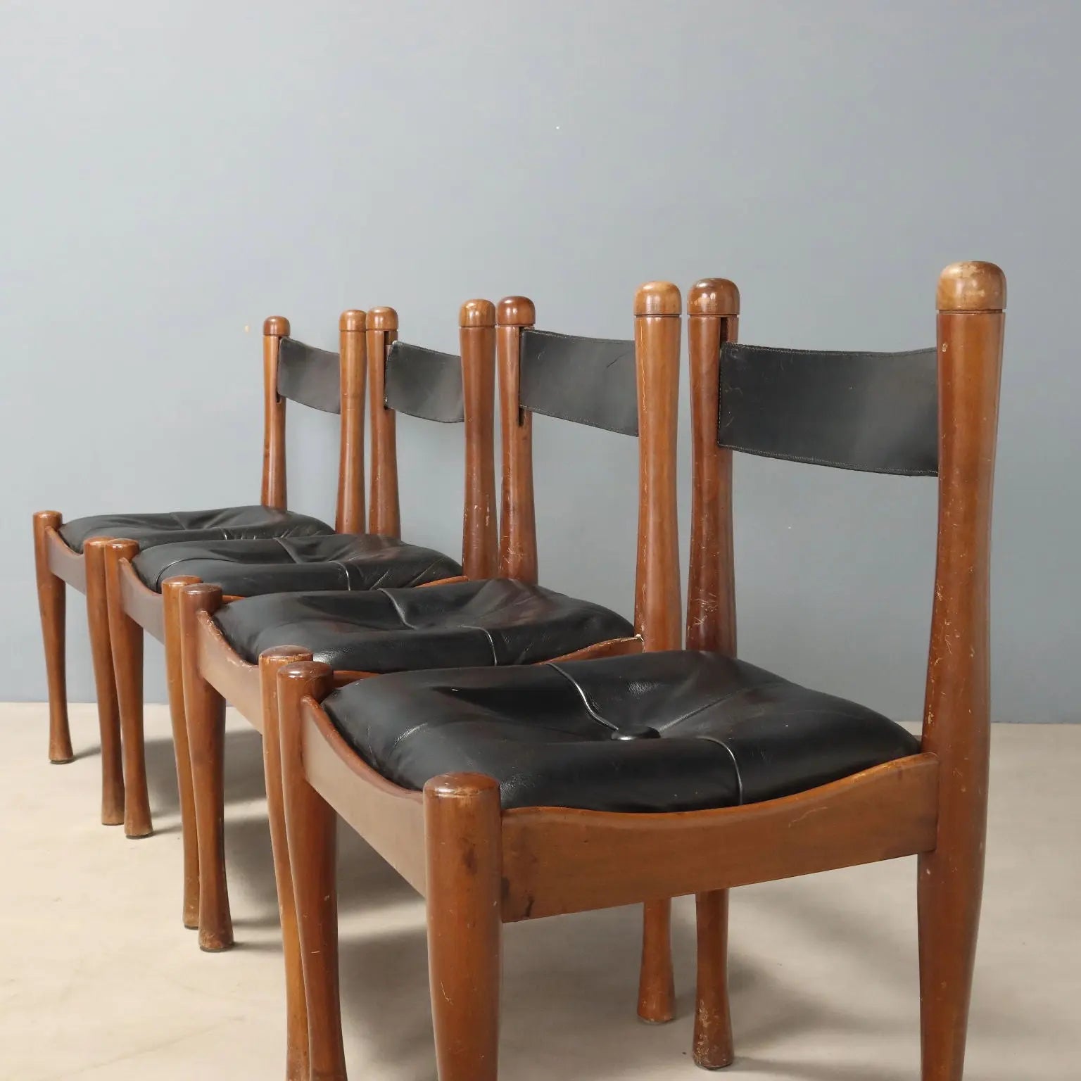 Beechwood Chairs by Silvio Coppola 1970s