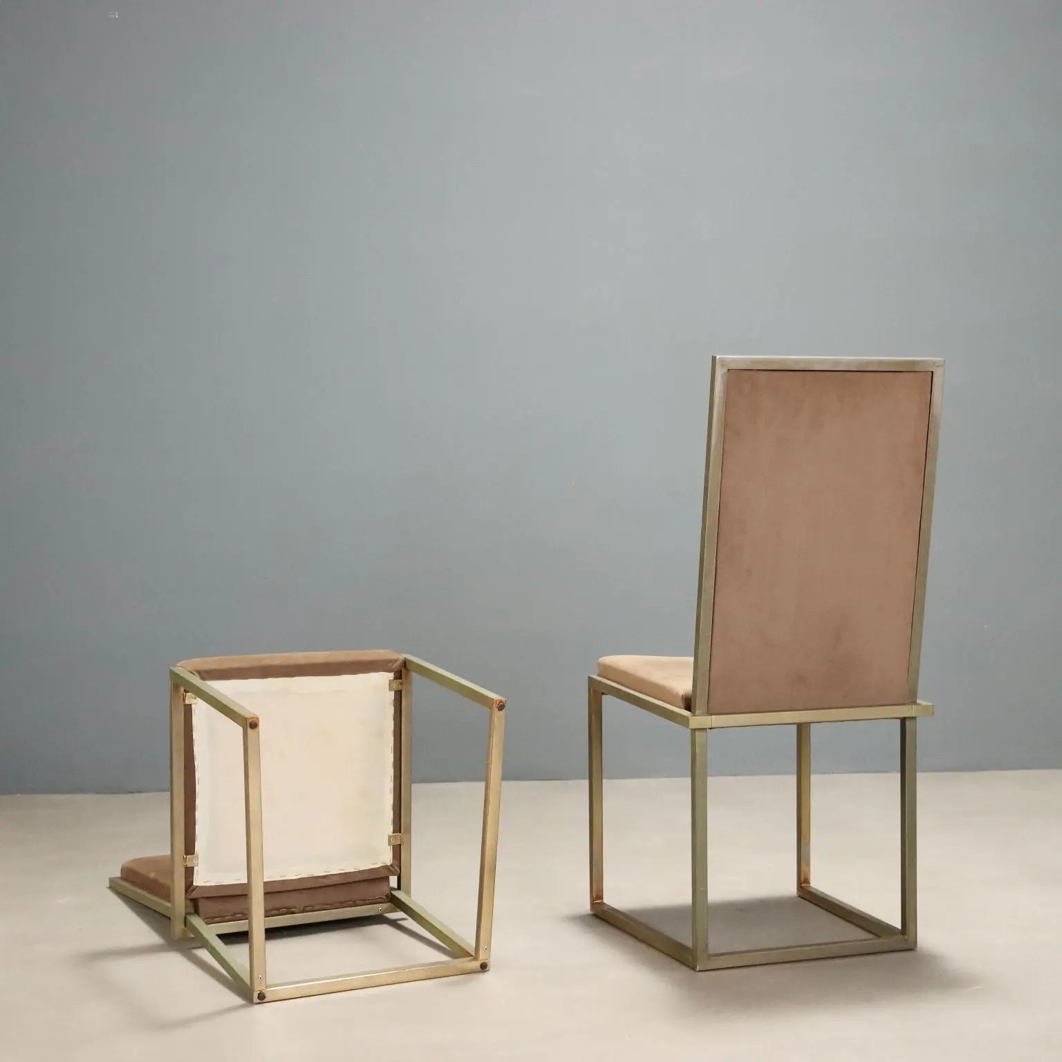 Vintage Chairs '70s-'80s Brass-Plated Metal