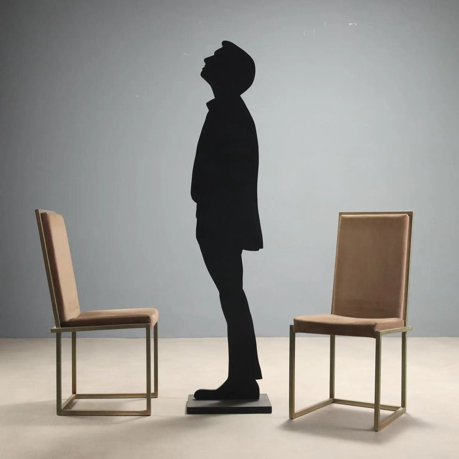 Vintage Chairs '70s-'80s Brass-Plated Metal