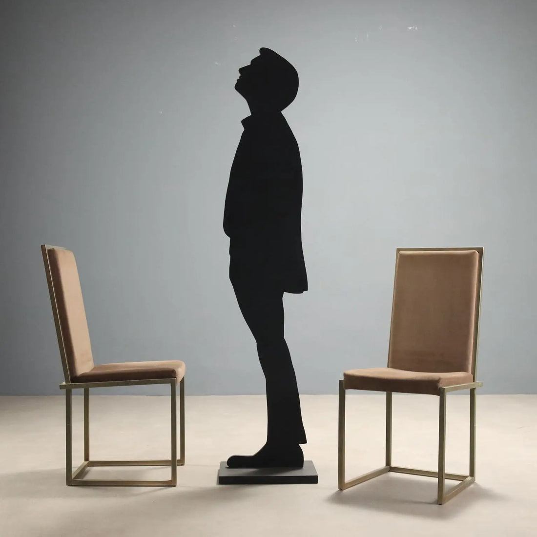 Vintage Chairs '70s-'80s Brass-Plated Metal