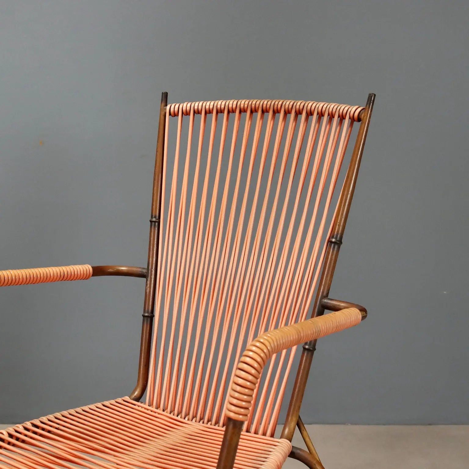 1960s Metal and Cord Chairs