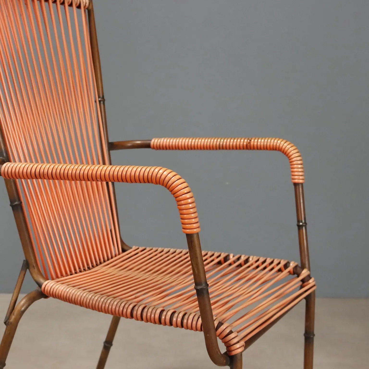 1960s Metal and Cord Chairs