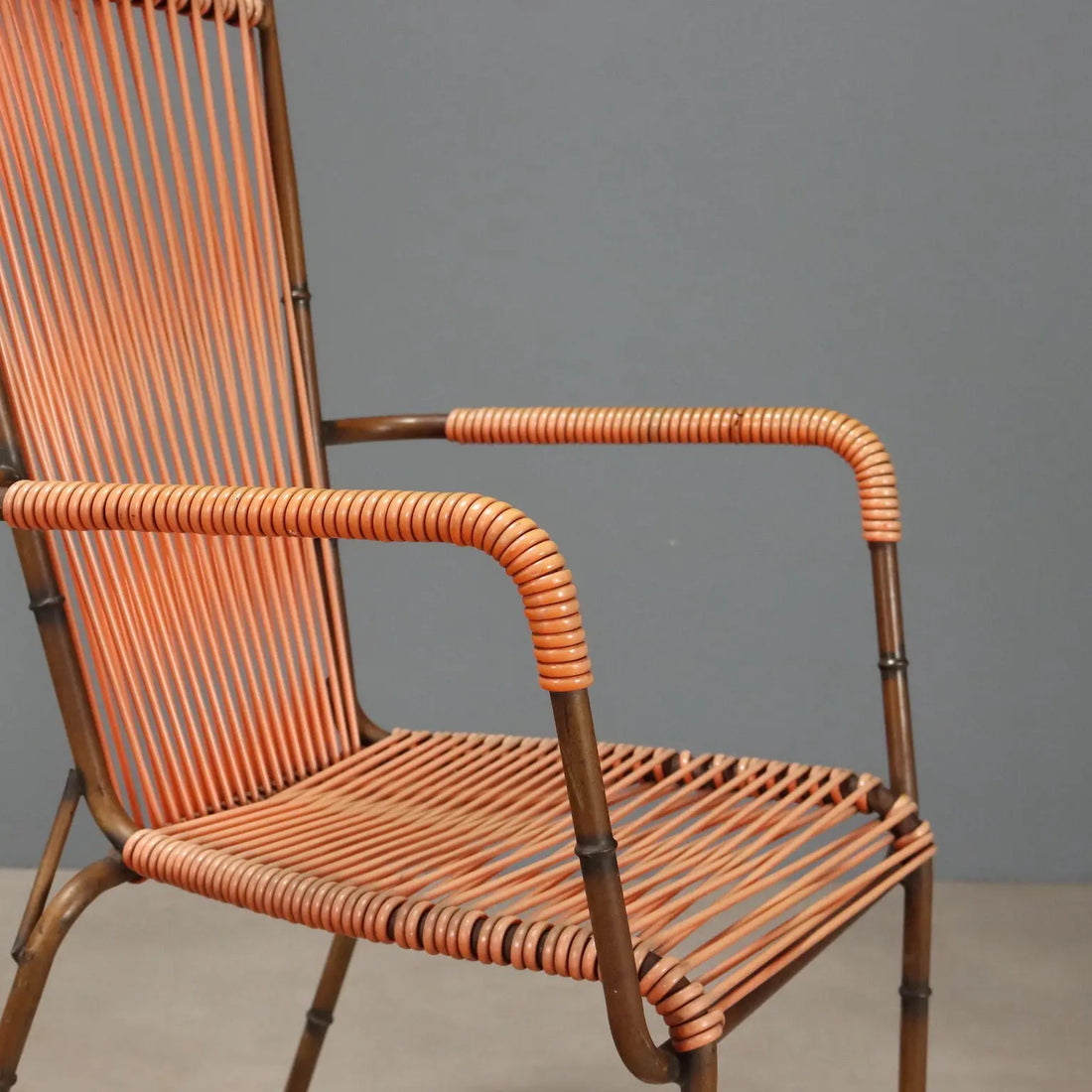 1960s Metal and Cord Chairs