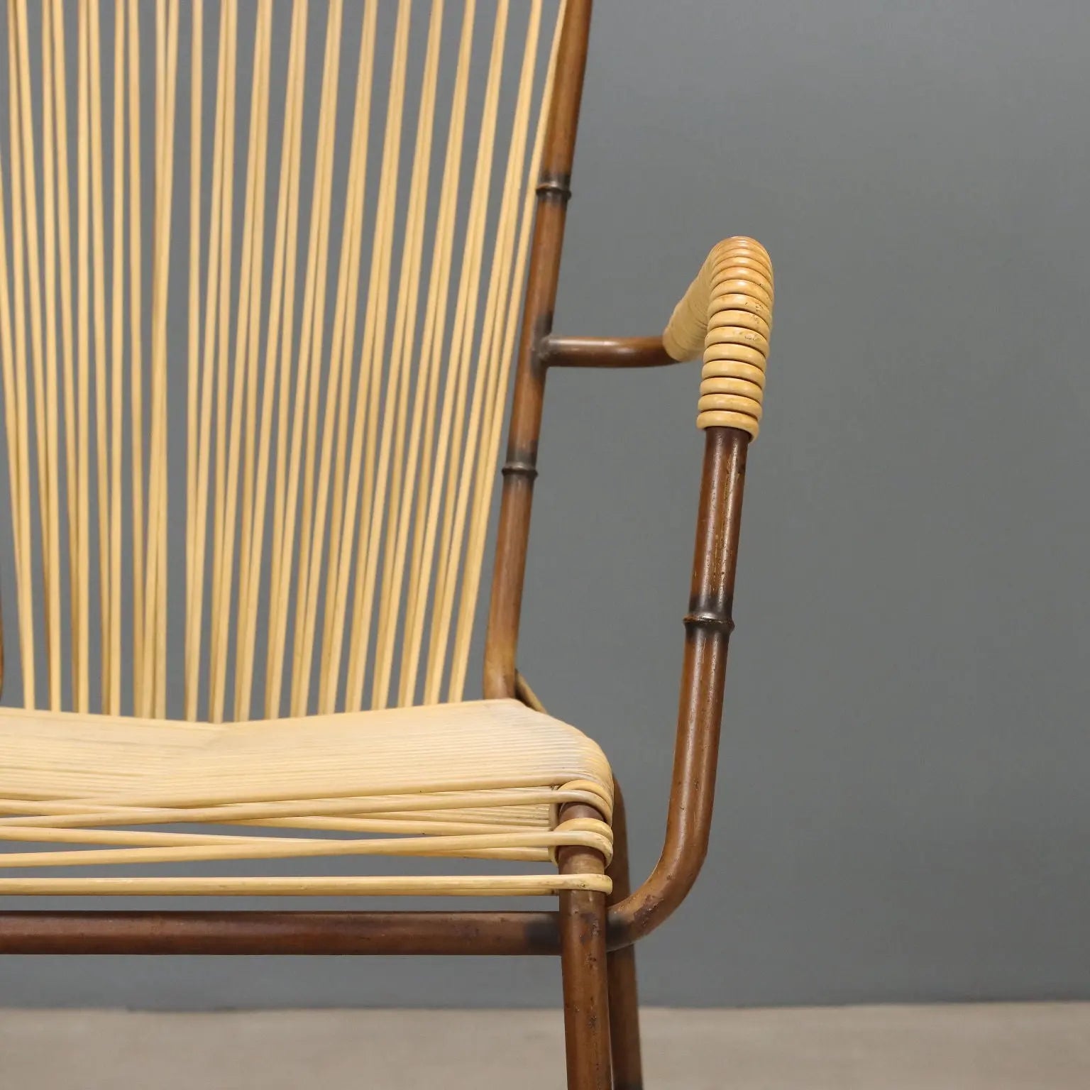 1960s Metal and Cord Chairs