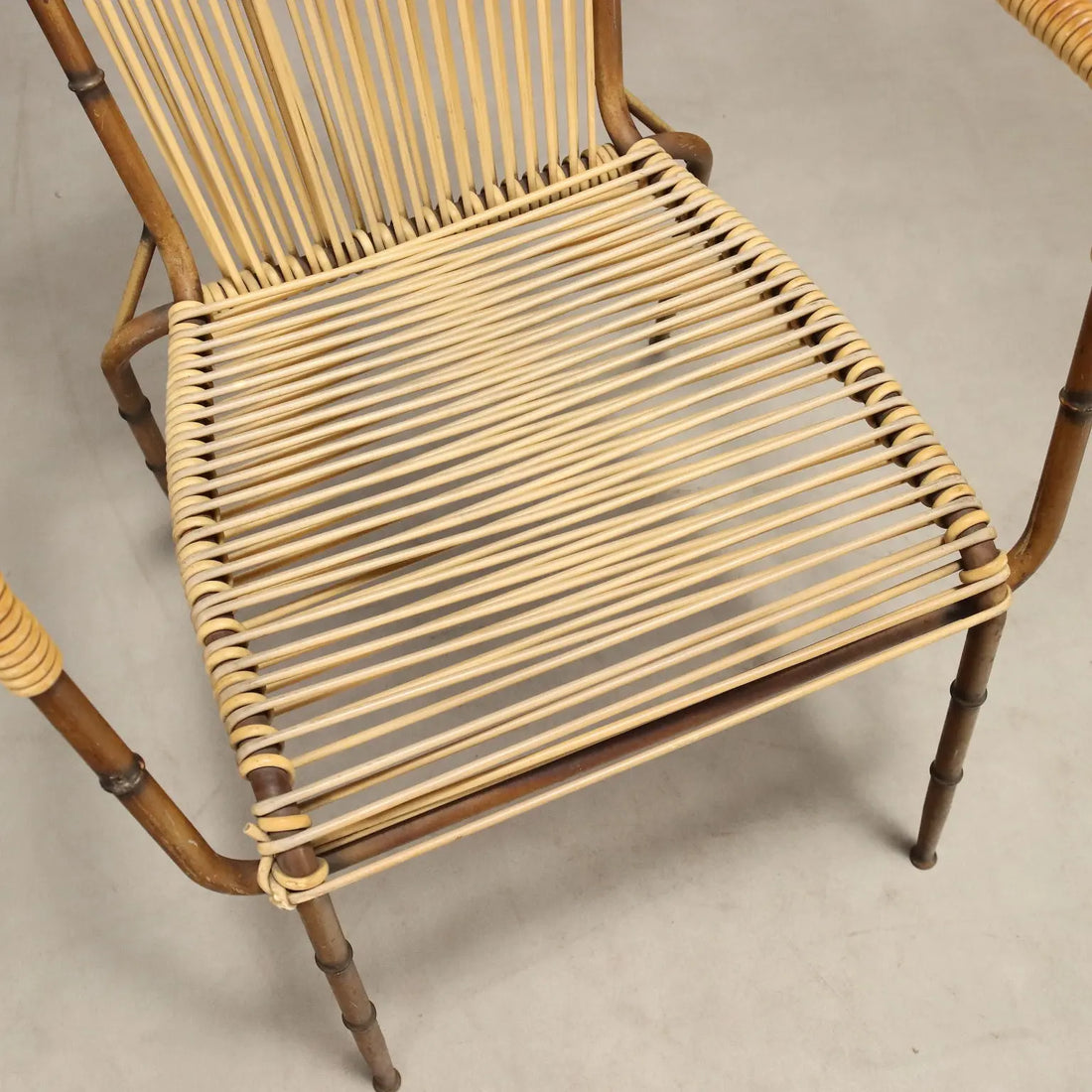 1960s Metal and Cord Chairs