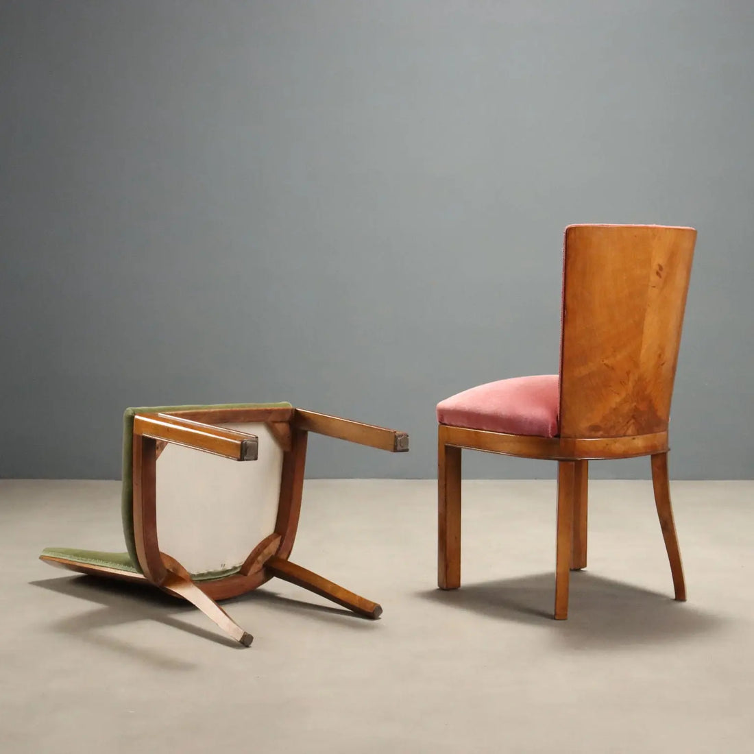 1950s Beech and Walnut Chairs