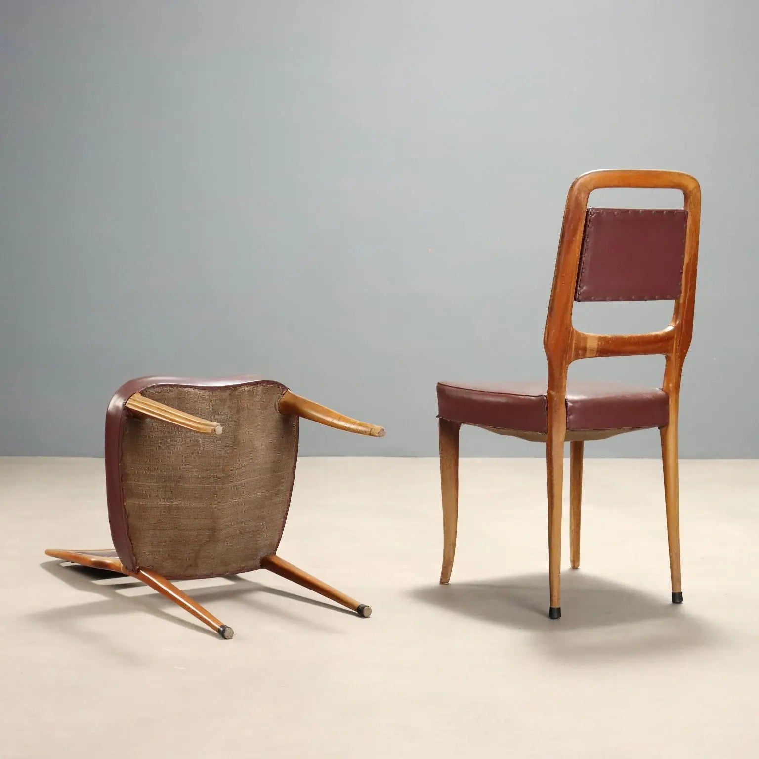 1950s Beech Wood Chairs, Set of 6