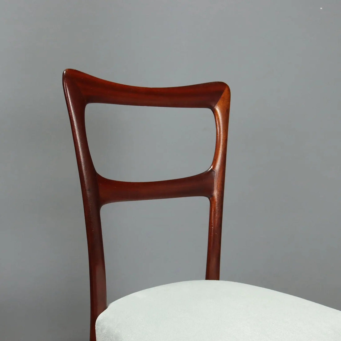 Restored 1950s Mahogany and Fabric Chairs
