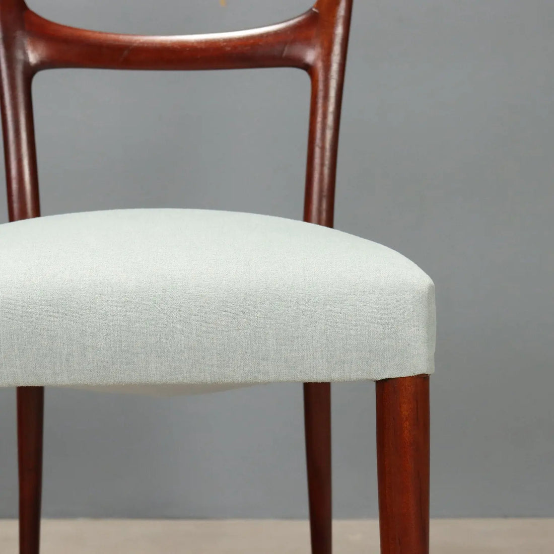 Restored 1950s Mahogany and Fabric Chairs