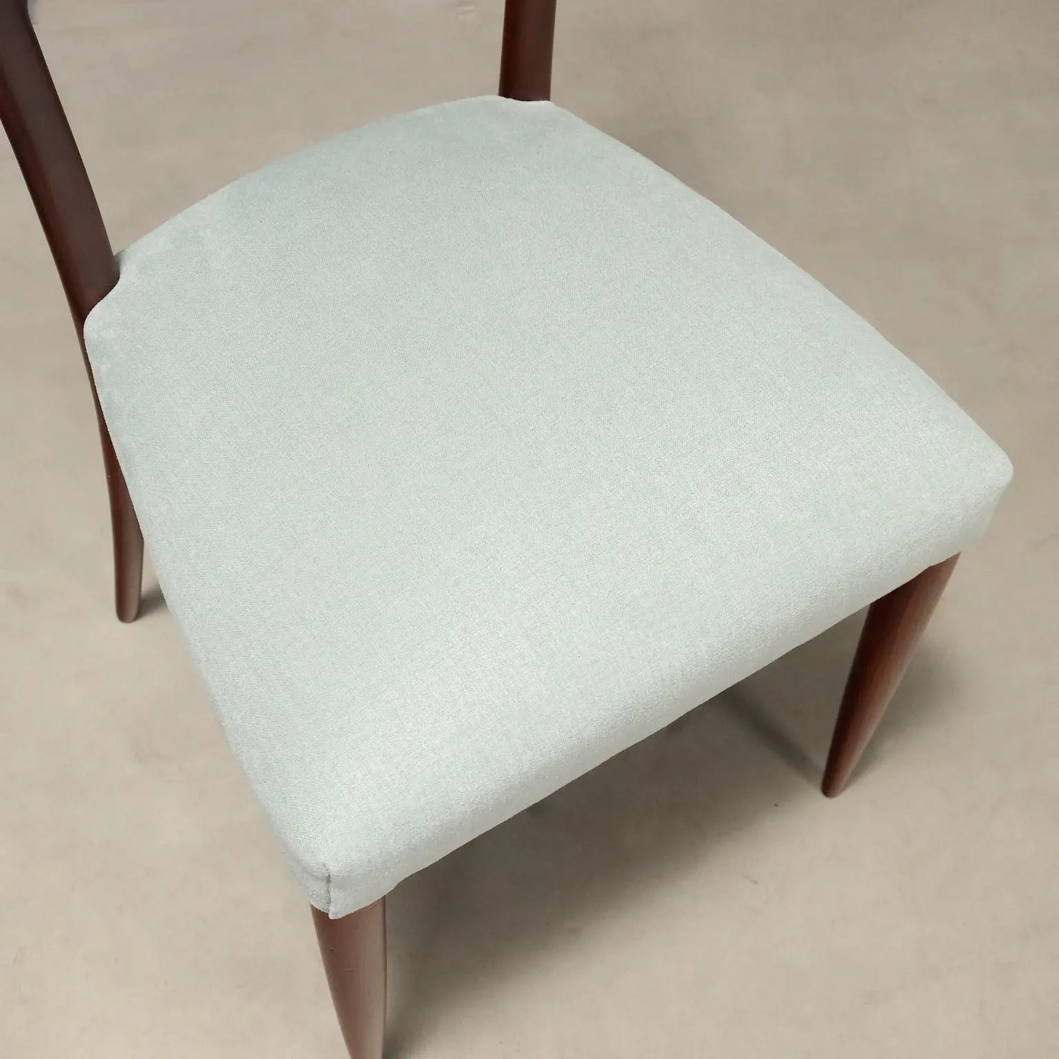 Restored 1950s Mahogany and Fabric Chairs