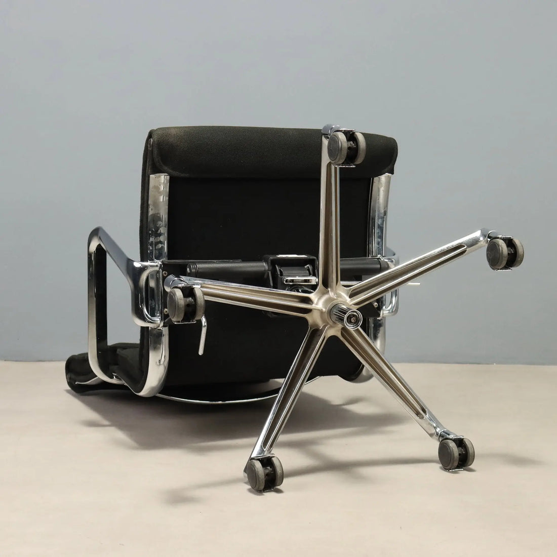 Vintage ICF Office Chair Design Eames Aluminium Italy 1970s