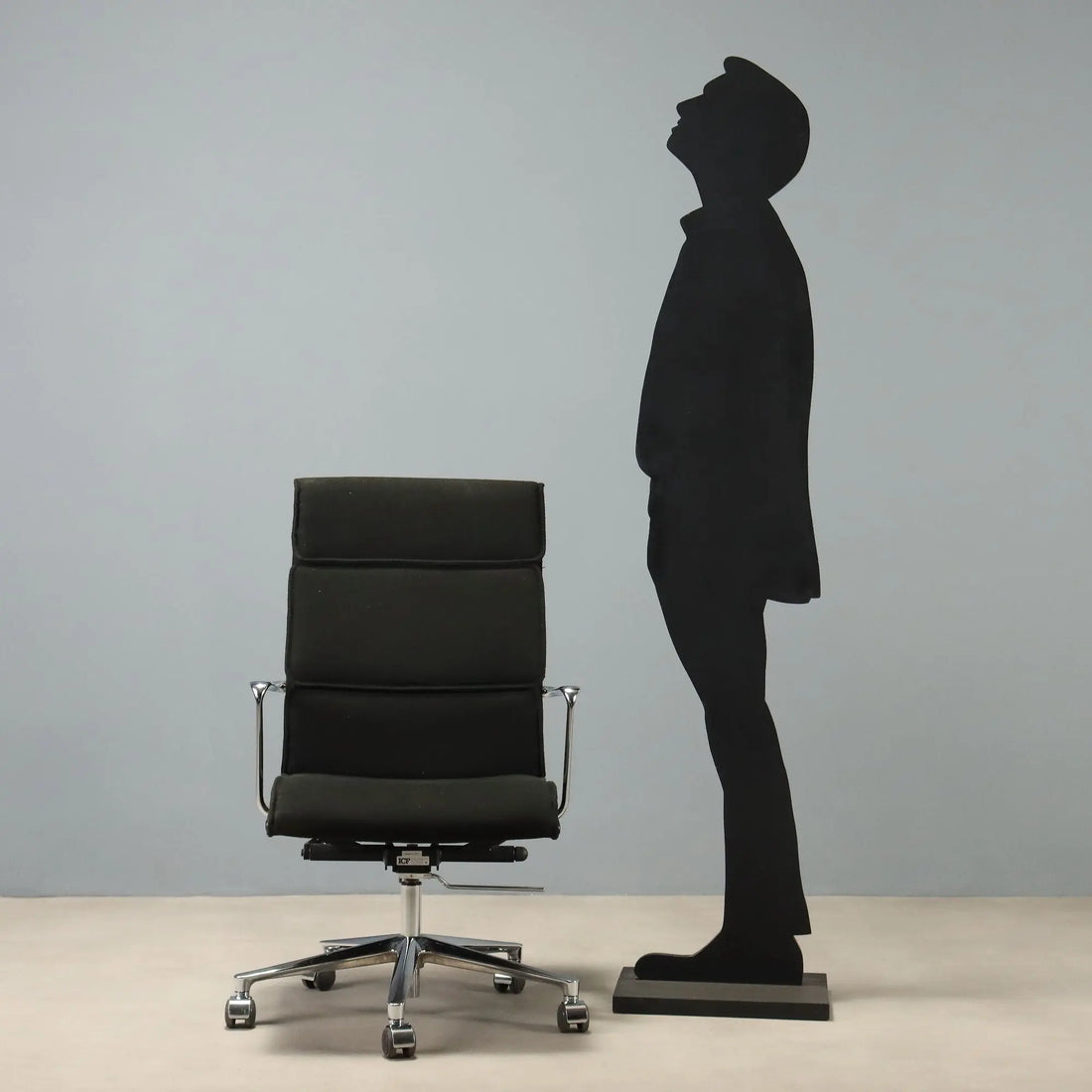 Vintage ICF Office Chair Design Eames Aluminium Italy 1970s