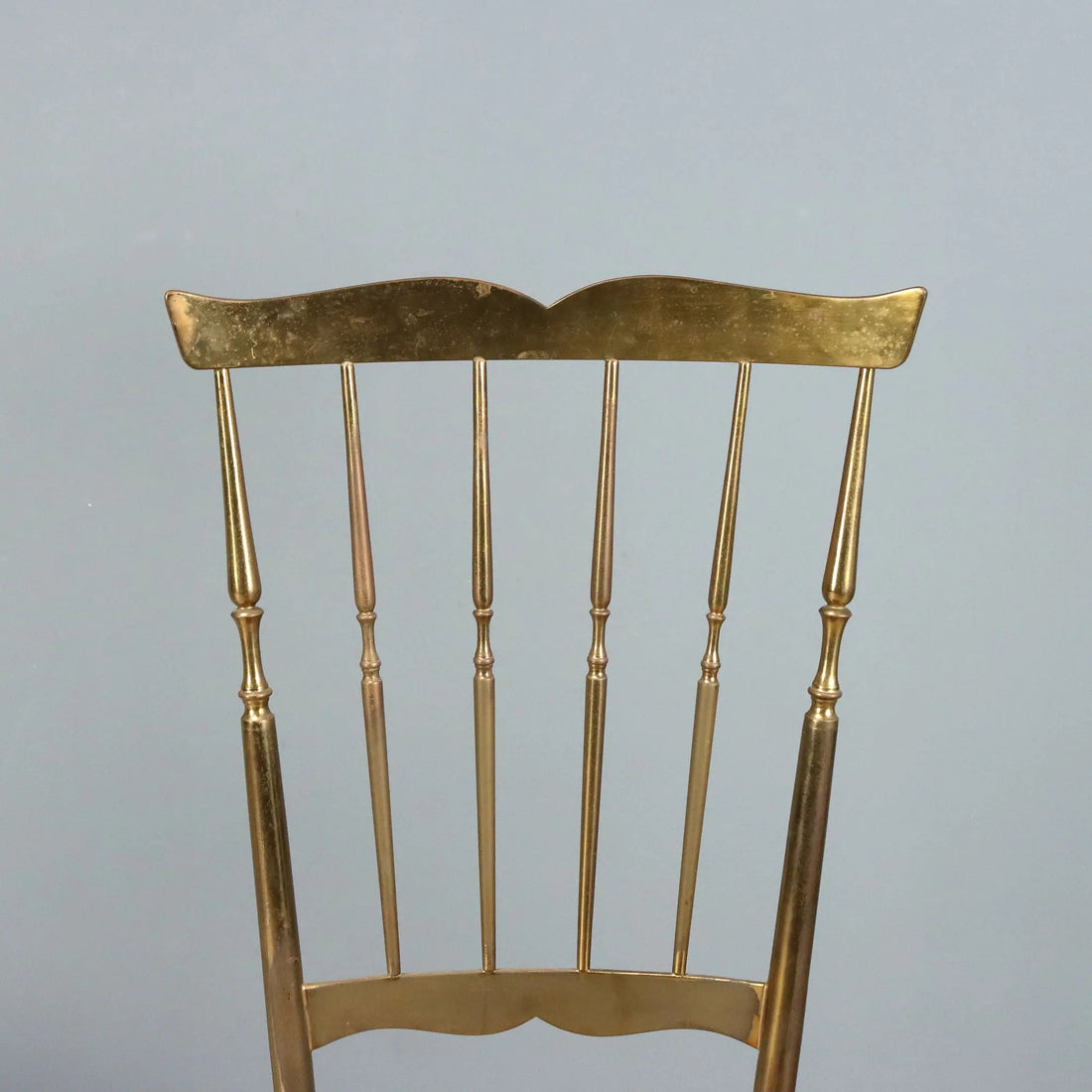 Vintage Chairs Brass Fabric Design Italy 1950s