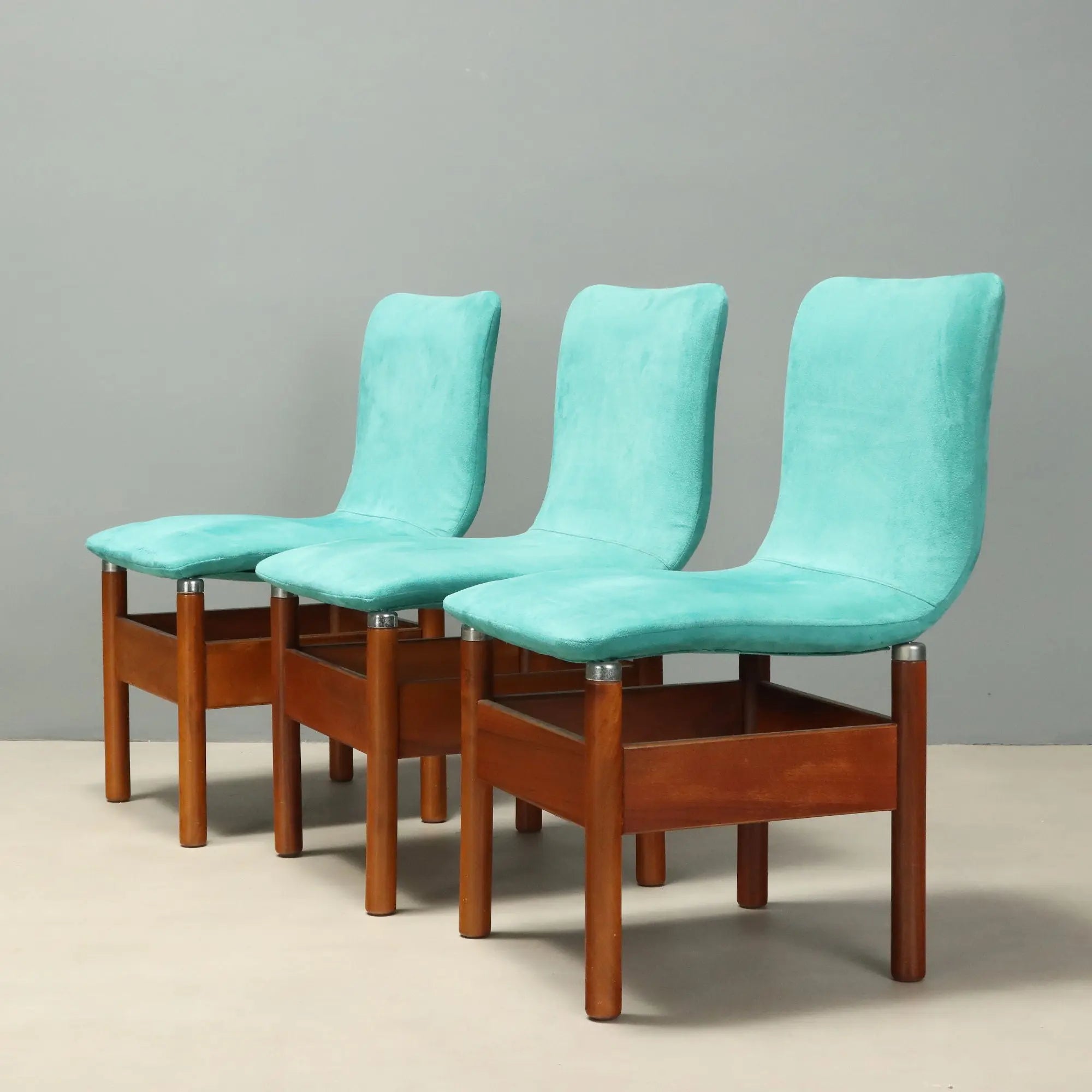 Saporiti Chelsea Chairs Beech Vintage Design V. Introini 1960s