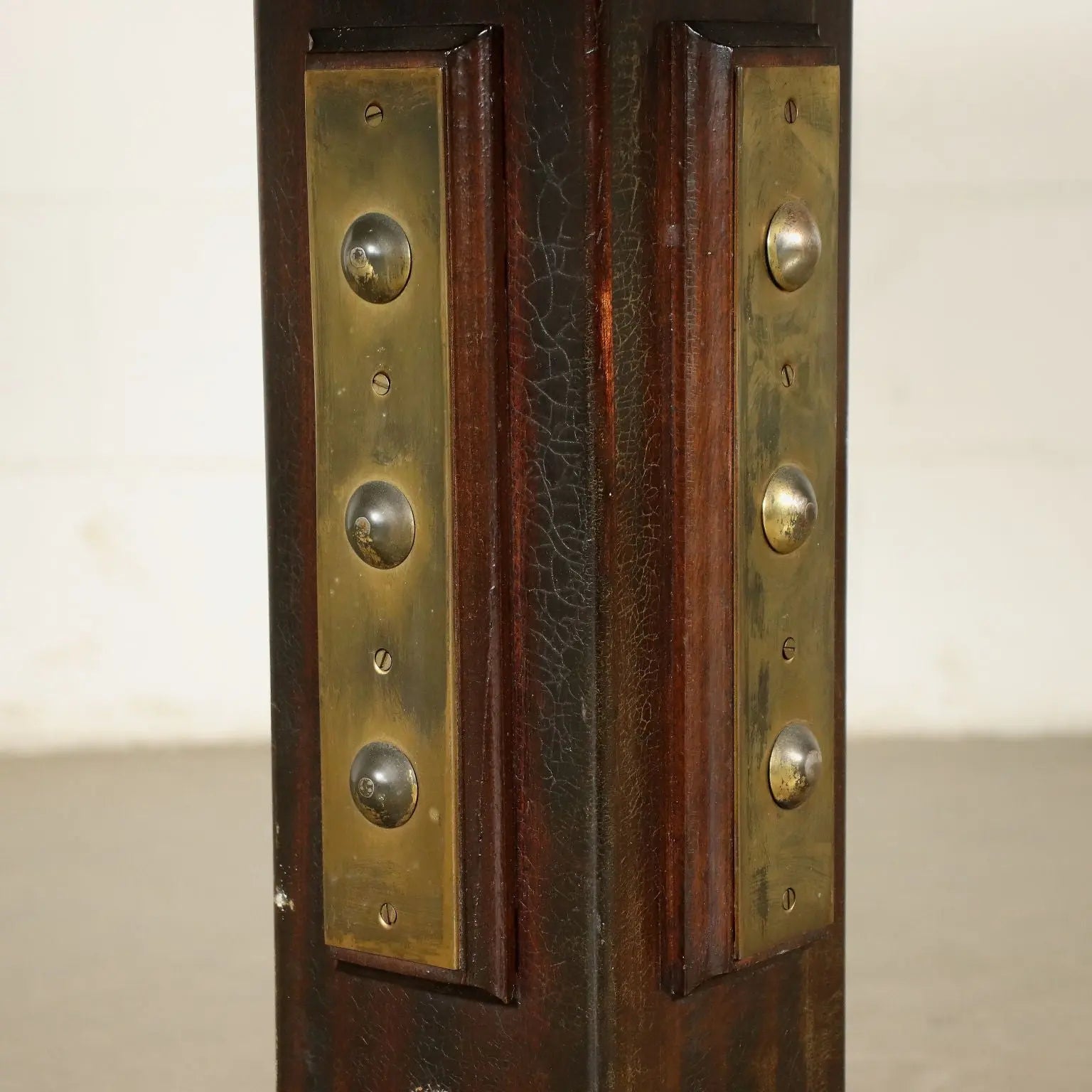 Nautical-Style Table in Mahogany and Brass