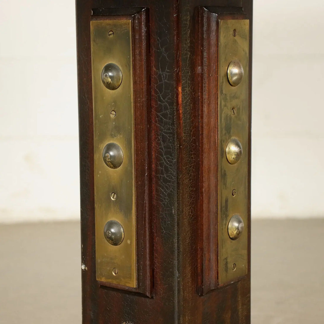 Nautical-Style Table in Mahogany and Brass