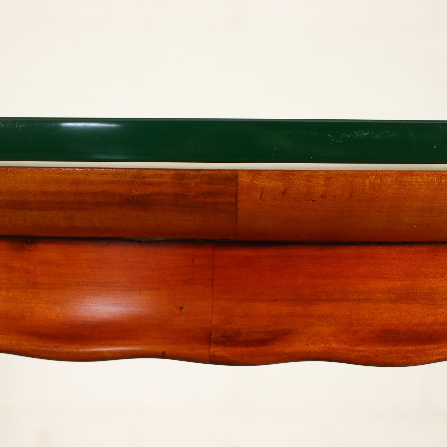 Table Solid Beech Mahogany Veneer Glass Italy 1950s | Modernism  Tables
