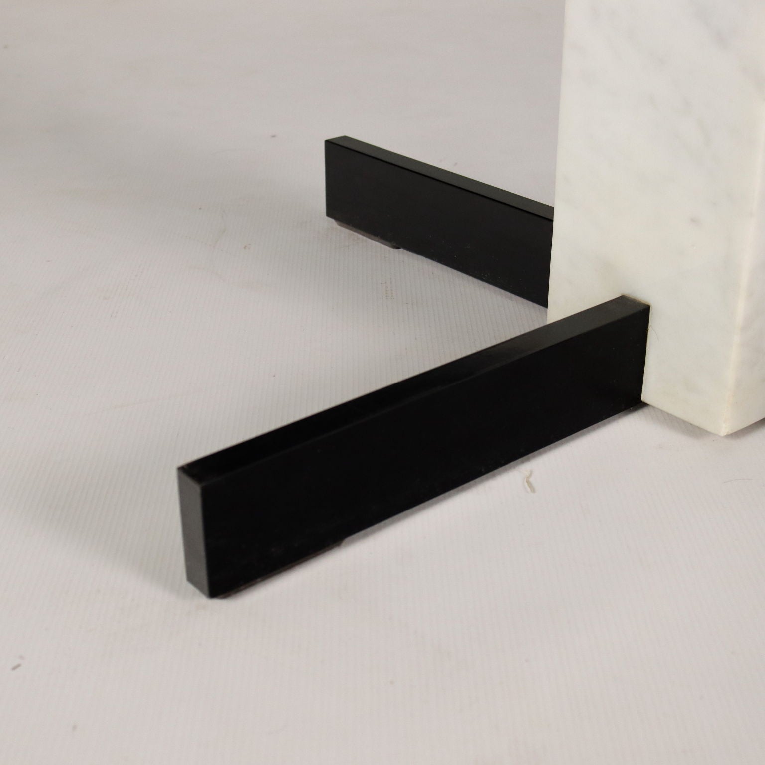 Vintage Square Table Italy 1980s Glass Top Marble Metal | Modernism  Tables