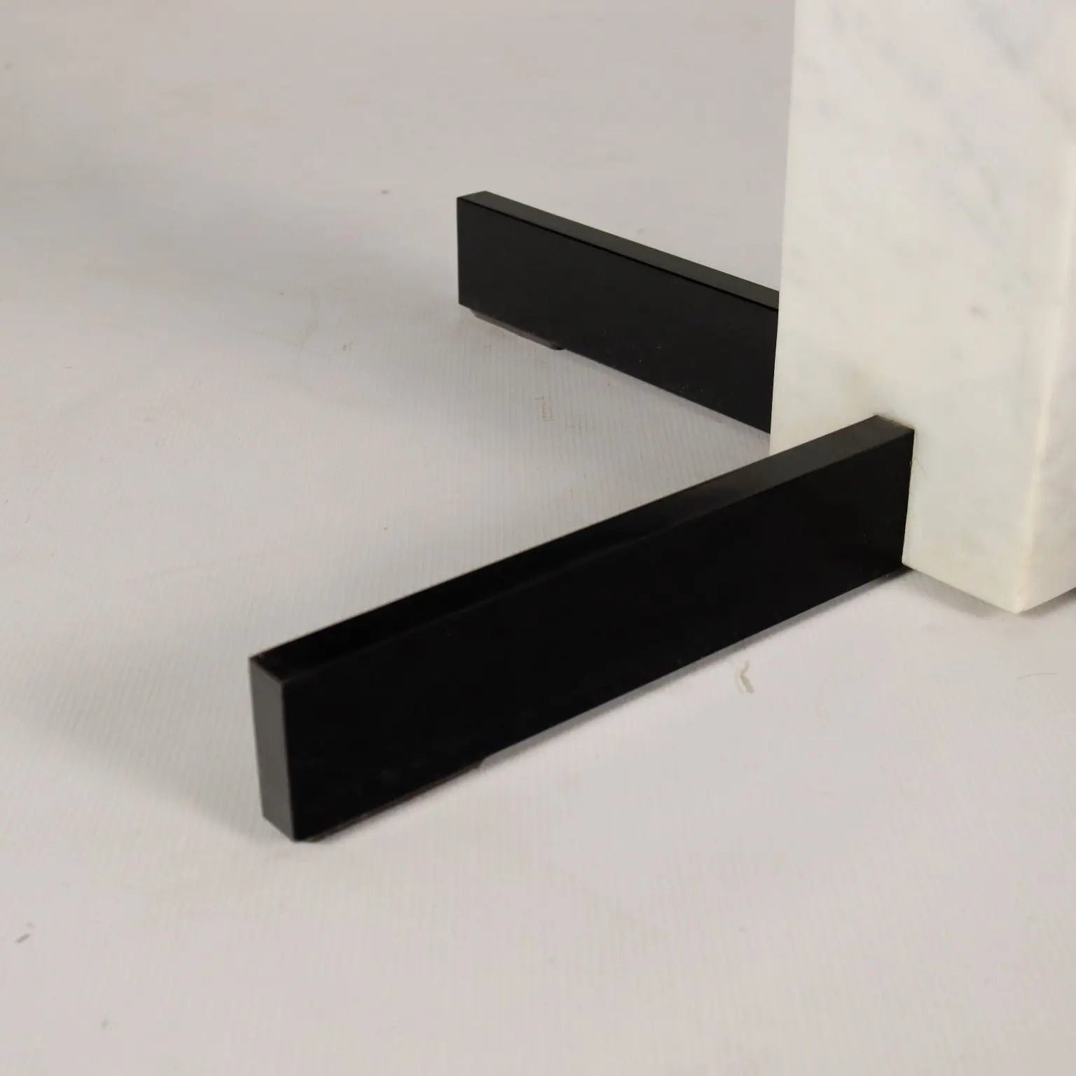 Vintage Square Table Italy 1980s Glass Top Marble Metal | Modernism | Tables