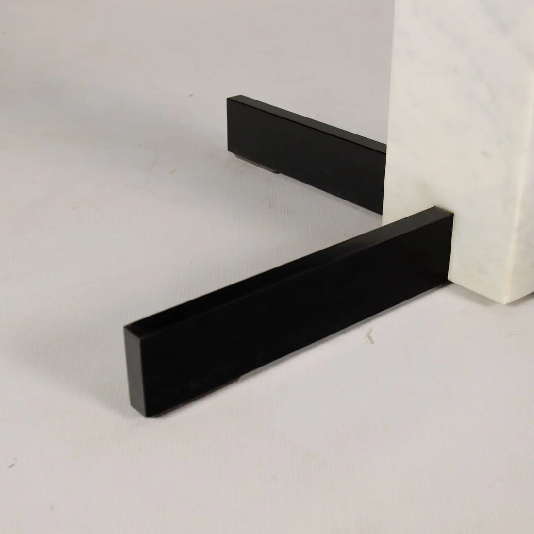 Vintage Square Table Italy 1980s Glass Top Marble Metal | Modernism | Tables