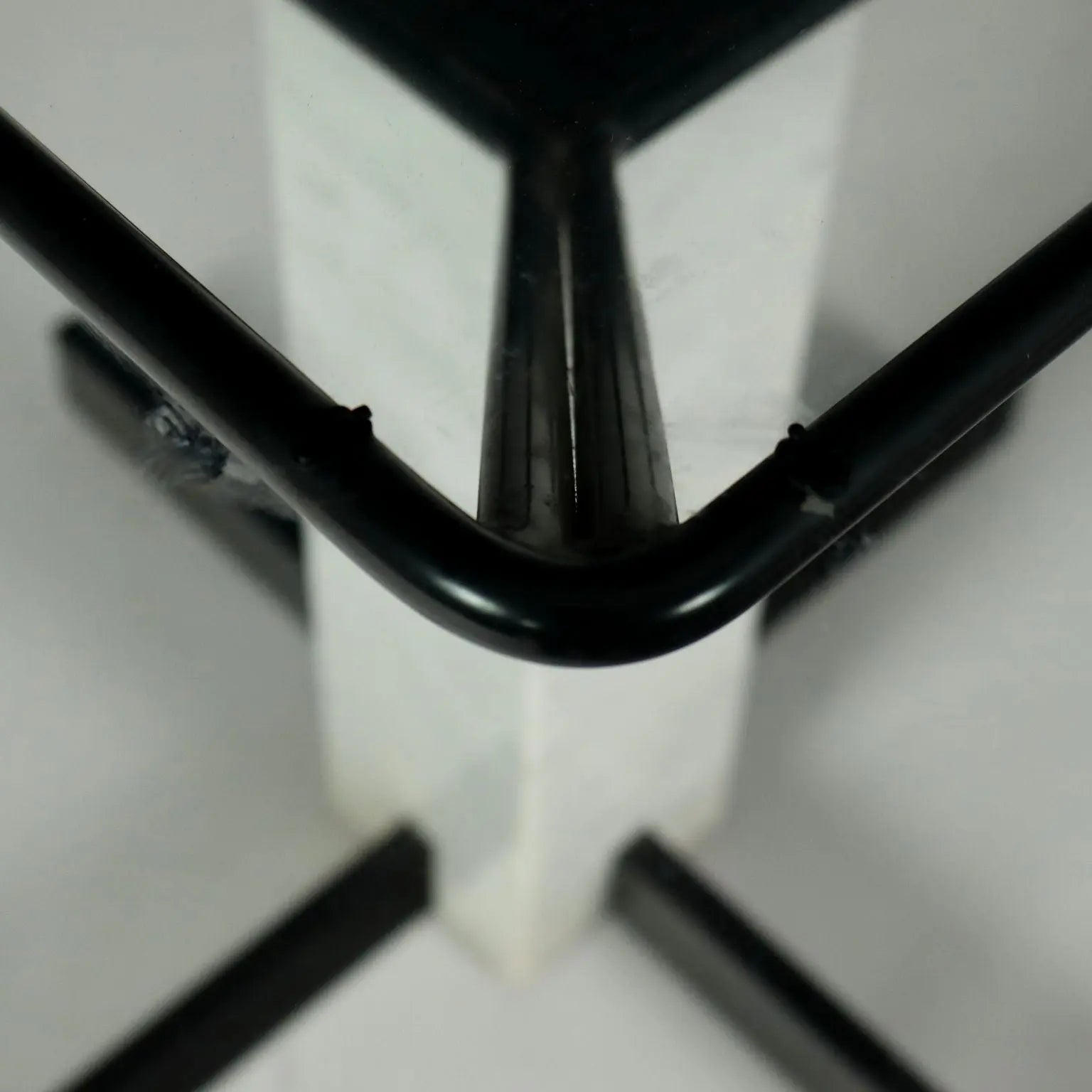 Vintage Square Table Italy 1980s Glass Top Marble Metal | Modernism | Tables