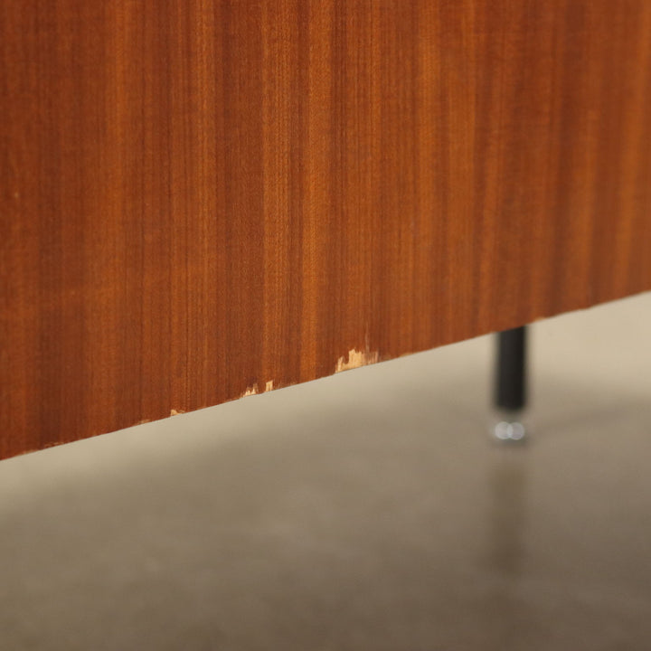 Vintage Writing Desk 1960s Mahogany Veneered Enameled Metal | Modernism  Furnitures