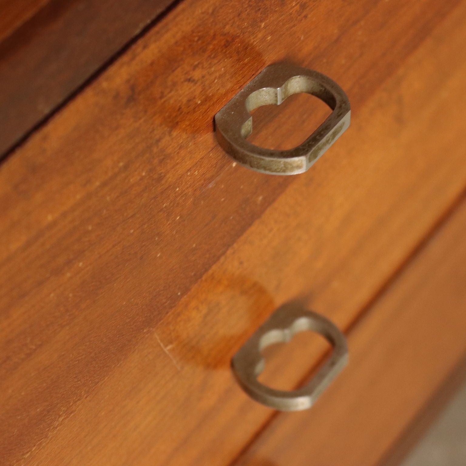 Vintage Writing Desk 1960s Mahogany Veneered Enameled Metal | Modernism  Furnitures
