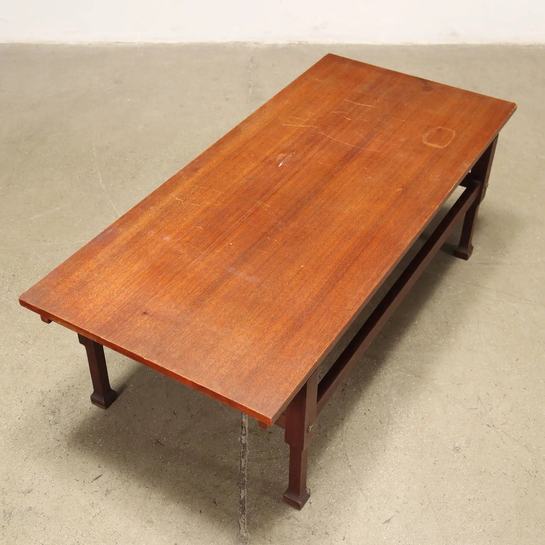 Vintage Coffee Table Italy 1960s Solid Veneered Wood Teak | Modernism | Tables