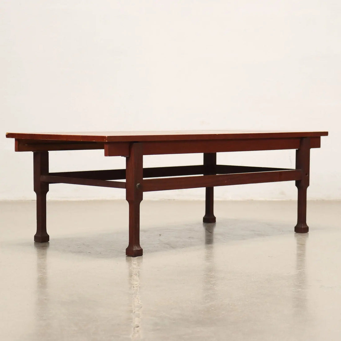Vintage Coffee Table Italy 1960s Solid Veneered Wood Teak | Modernism | Tables