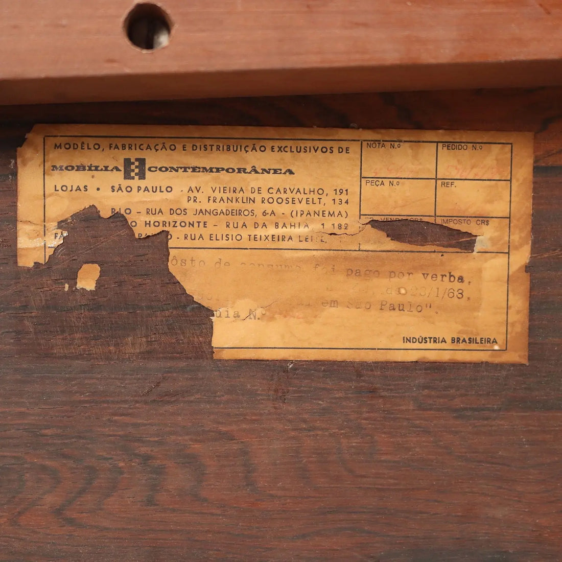 Vintage Coffee Table Veneered in Various Wood Essences Brazil | Modernism | Tables