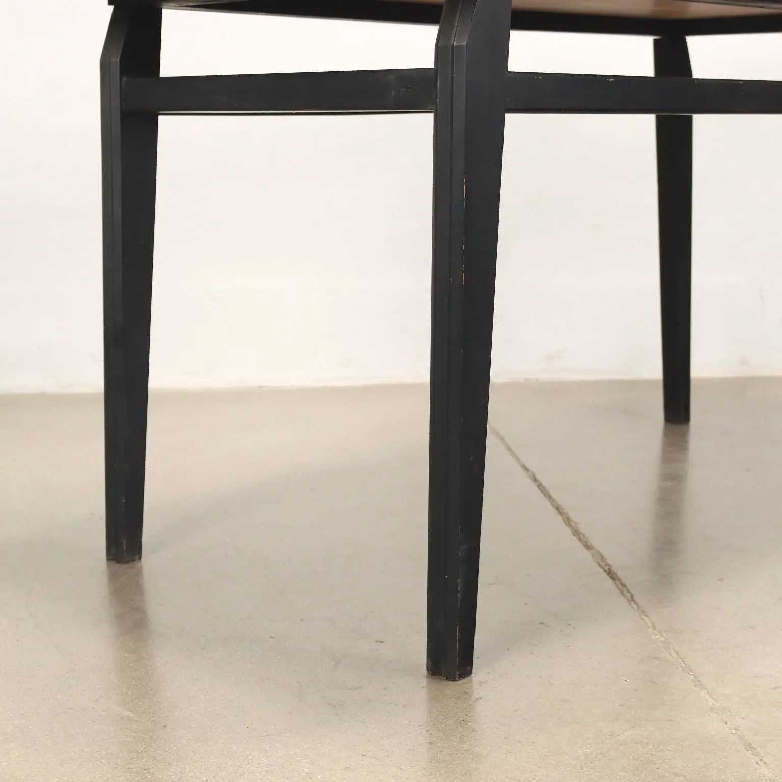 Vintage Italian Table 1960s Ebony Painted Wood Veneered Top | Modernism | Tables