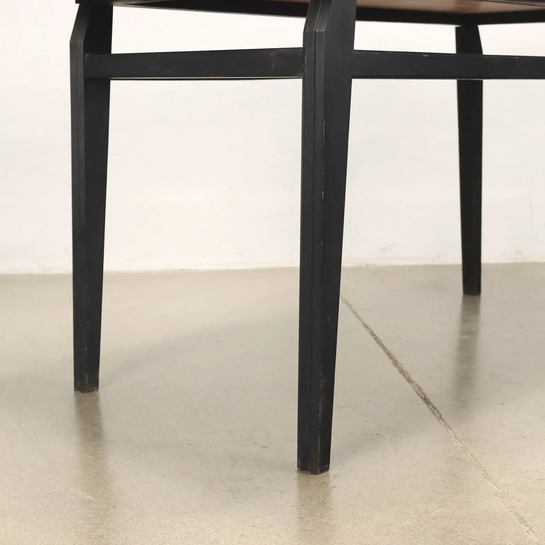 Vintage Italian Table 1960s Ebony Painted Wood Veneered Top | Modernism | Tables