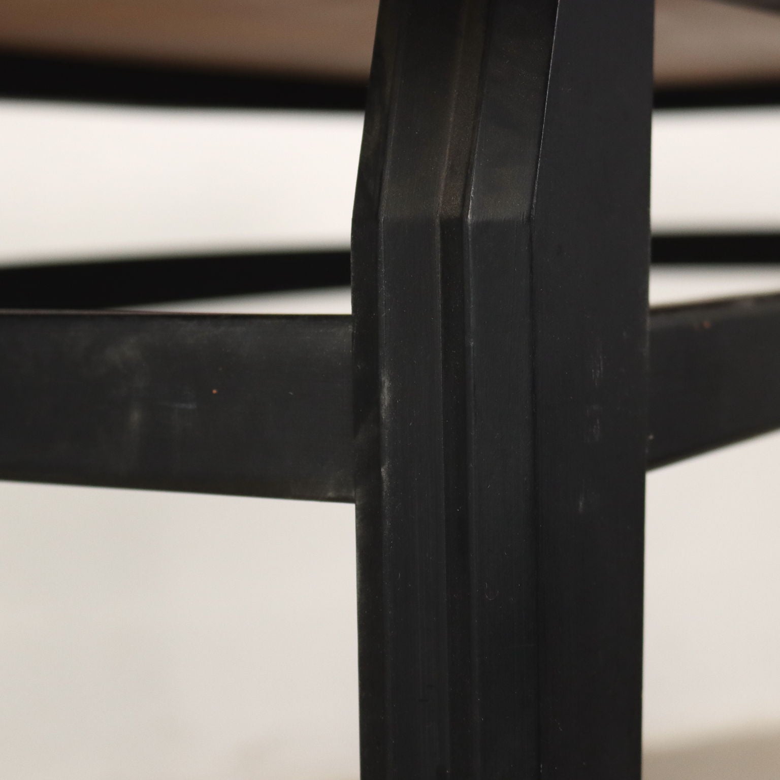 Vintage Italian Table 1960s Ebony Painted Wood Veneered Top | Modernism  Tables