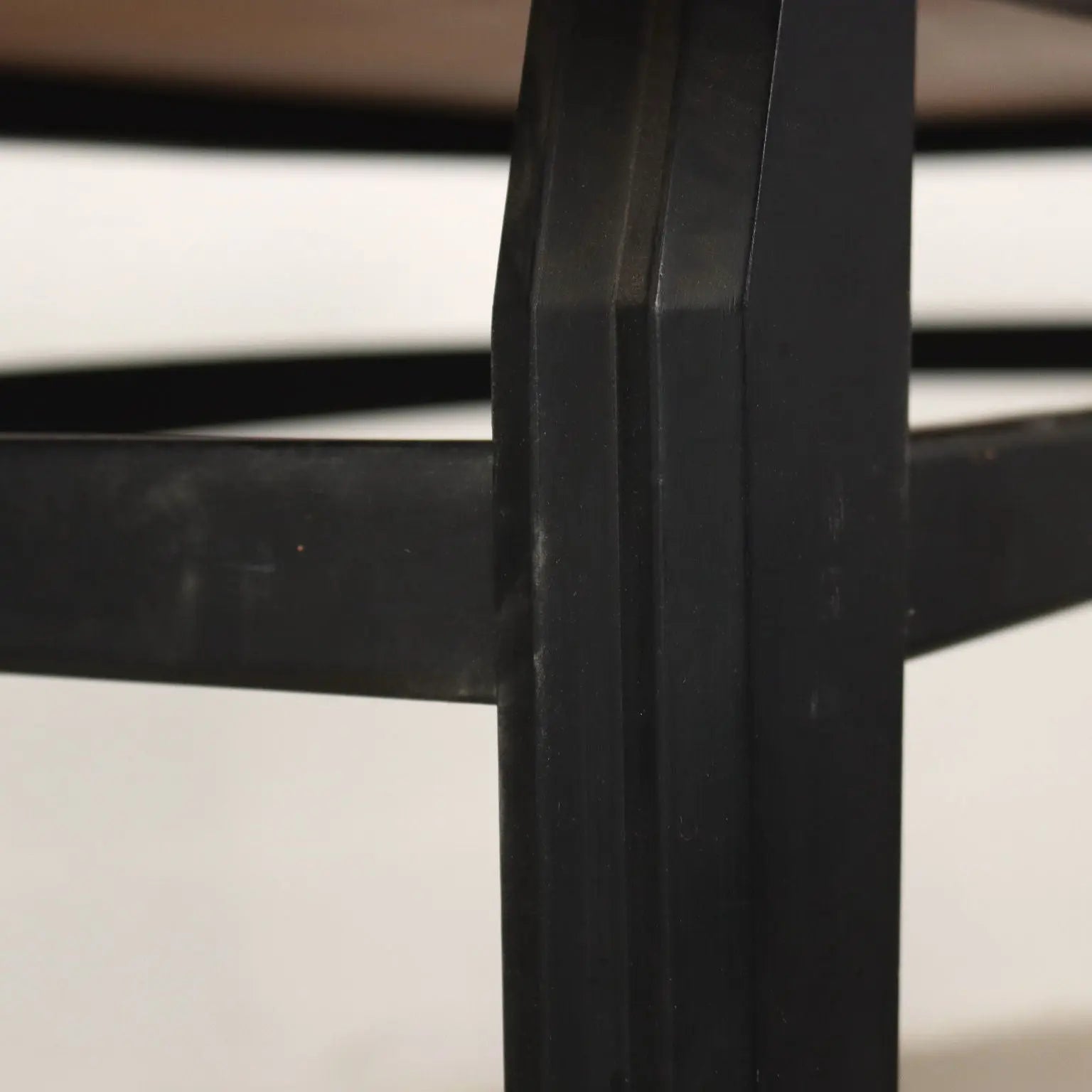 Vintage Italian Table 1960s Ebony Painted Wood Veneered Top | Modernism | Tables