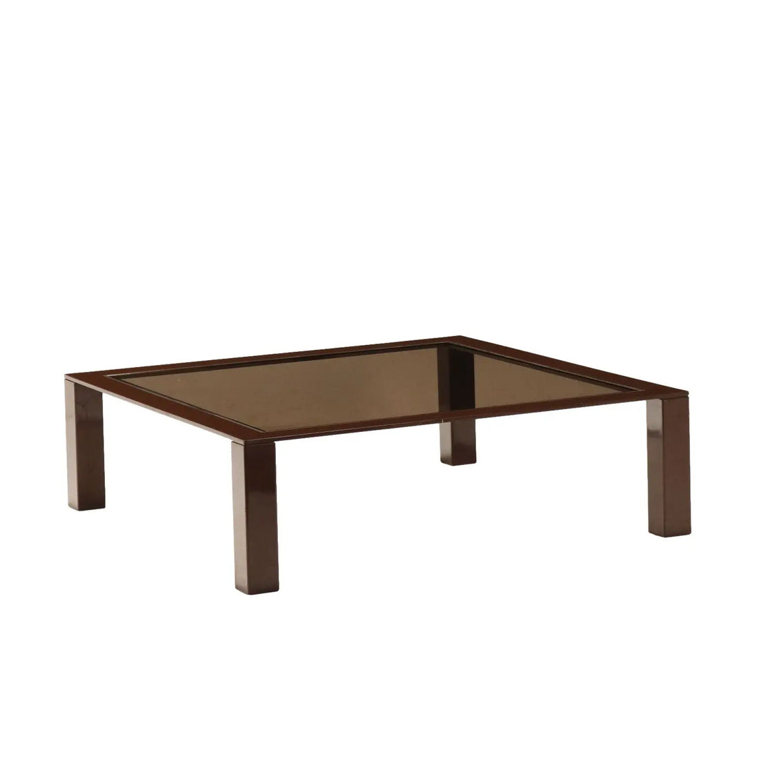 Vintage Coffee Table 1970s-80s Enamelled Metal Smoked Glass | Modernism | Tables