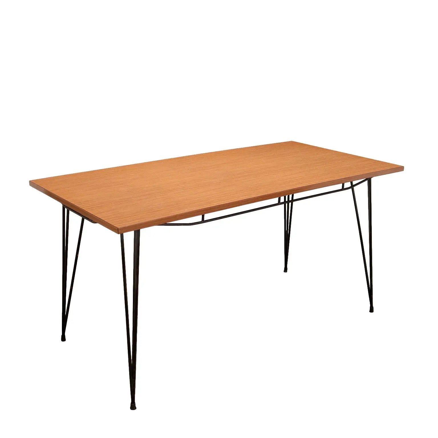 Vintage Table Laminate Metal Wood Italy 1960s | Modernism | Tables