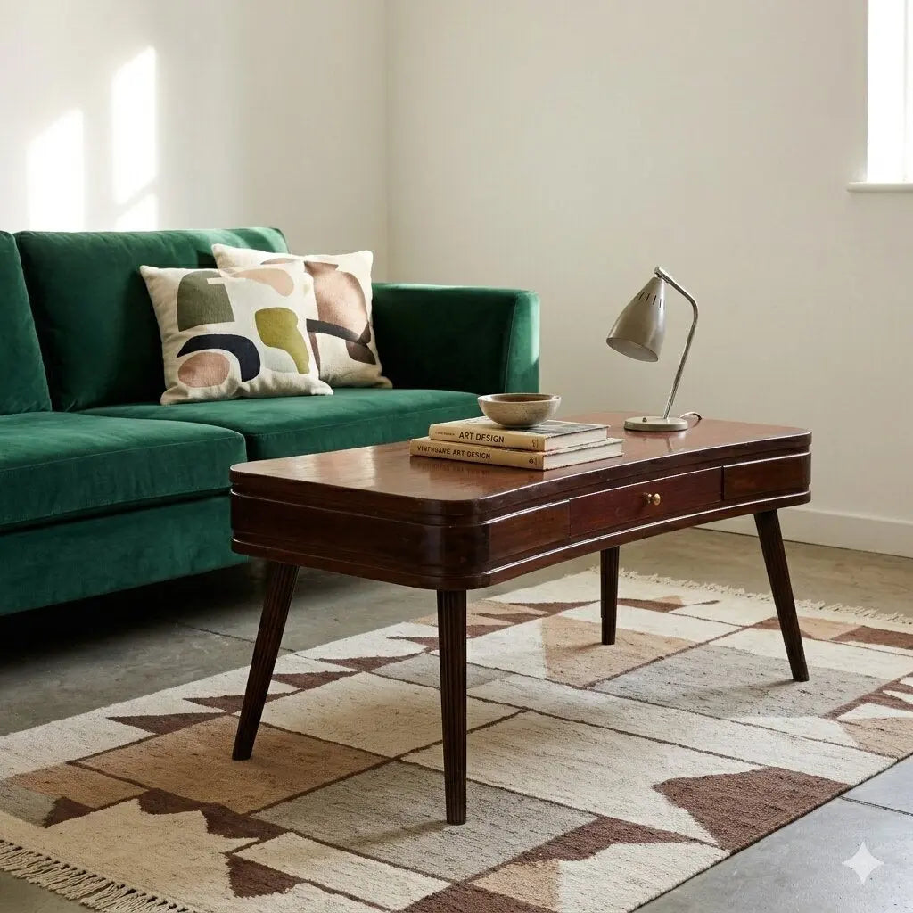 Vintage Coffee Table Painted Beech Italy 1950s-60s | Modernism | Tables
