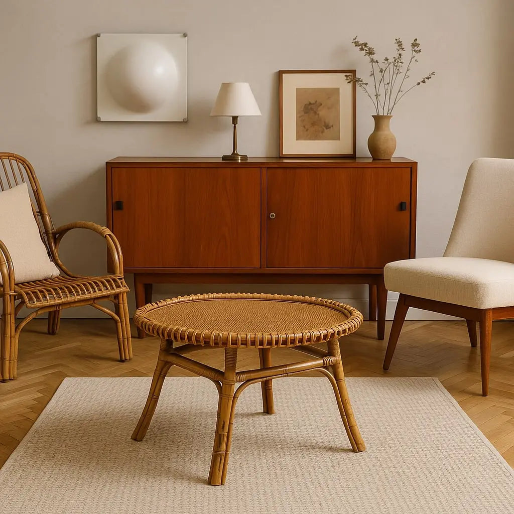 Vintage Coffee Table Bamboo Italy 1950s-1960s | Modernism | Tables