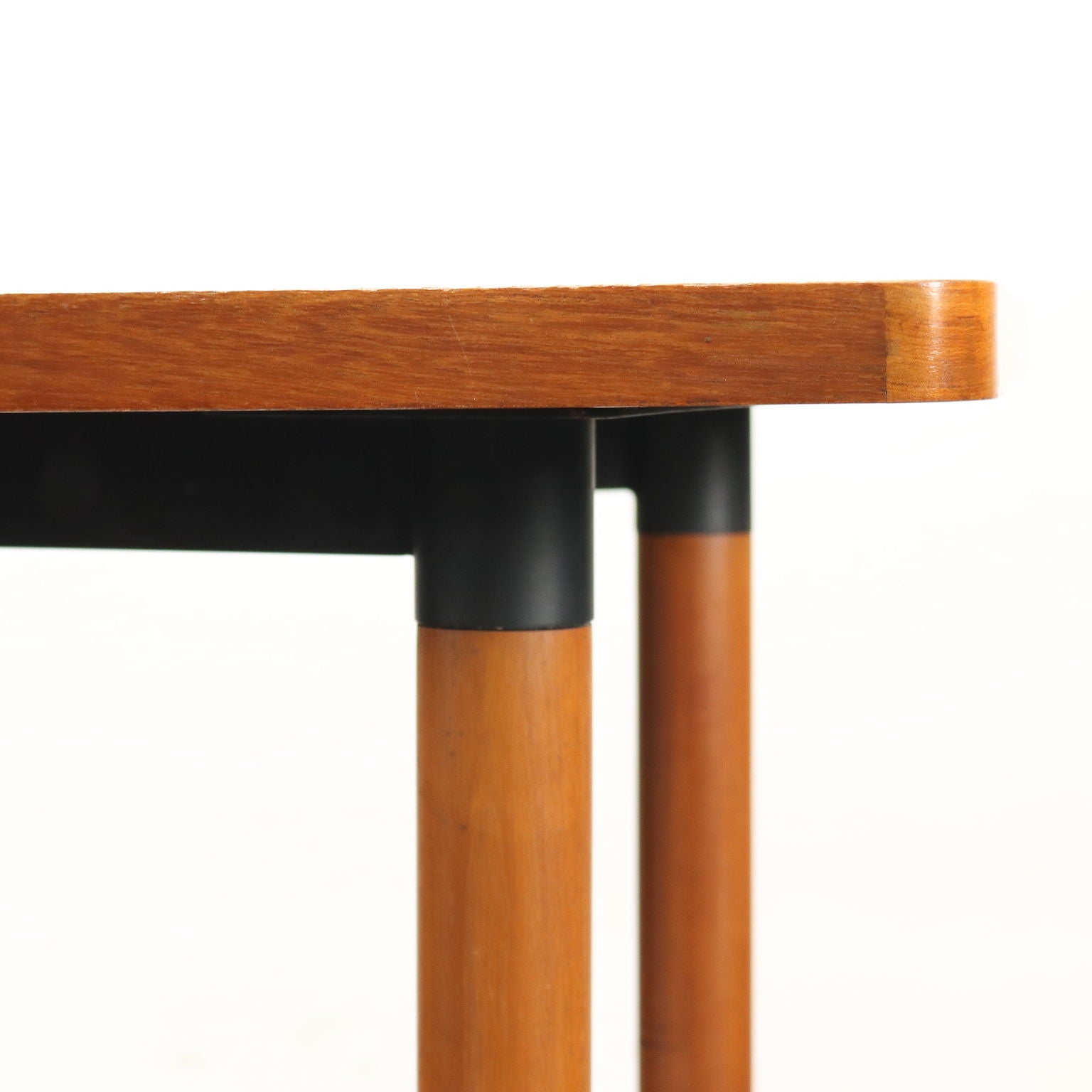 Vintage 1960s Elegant Table Teak Brass Feet Design Italy | Modernism  Tables