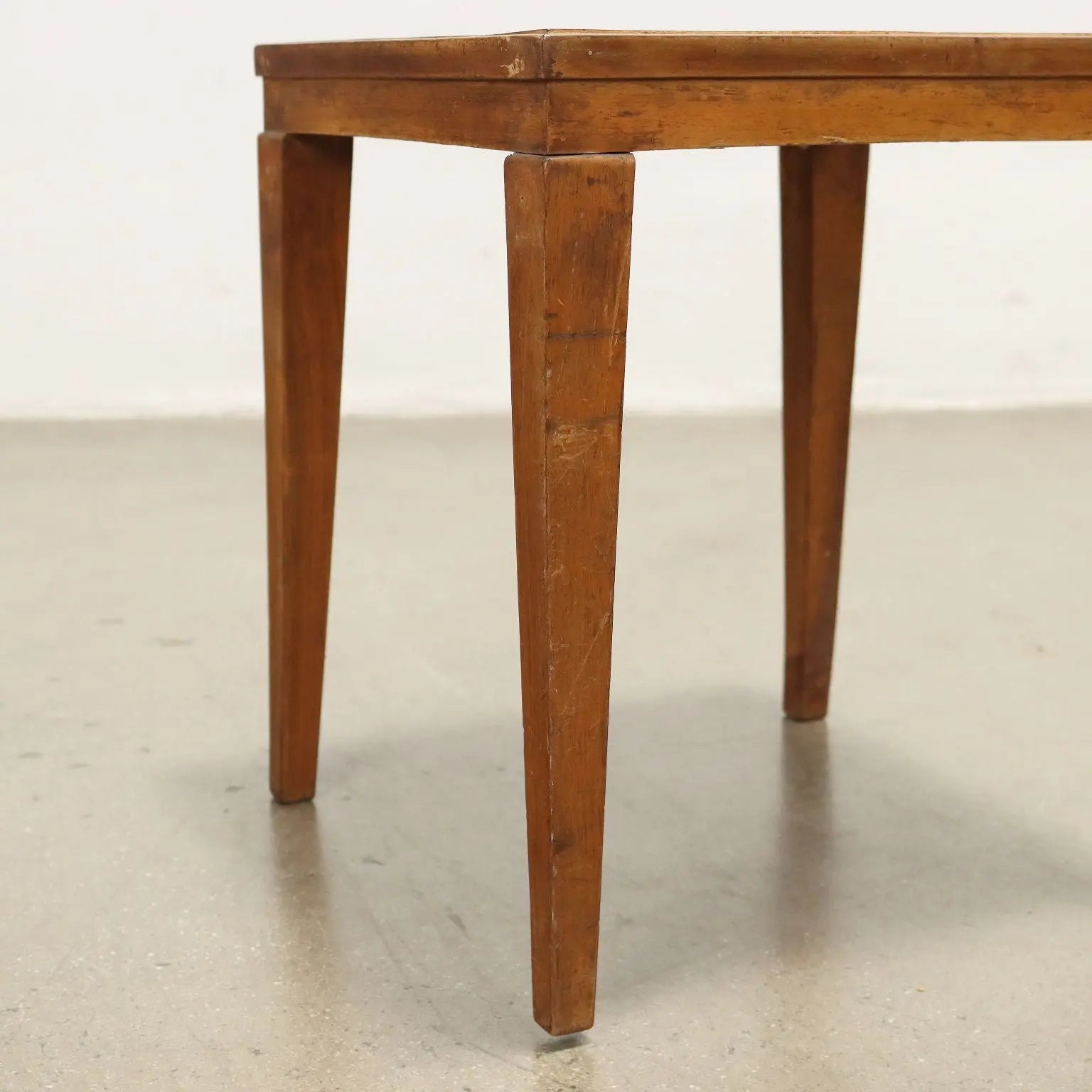Vintage 1950s Coffee Tables Walnut Truncated Pyramid Feet | Modernism | Tables