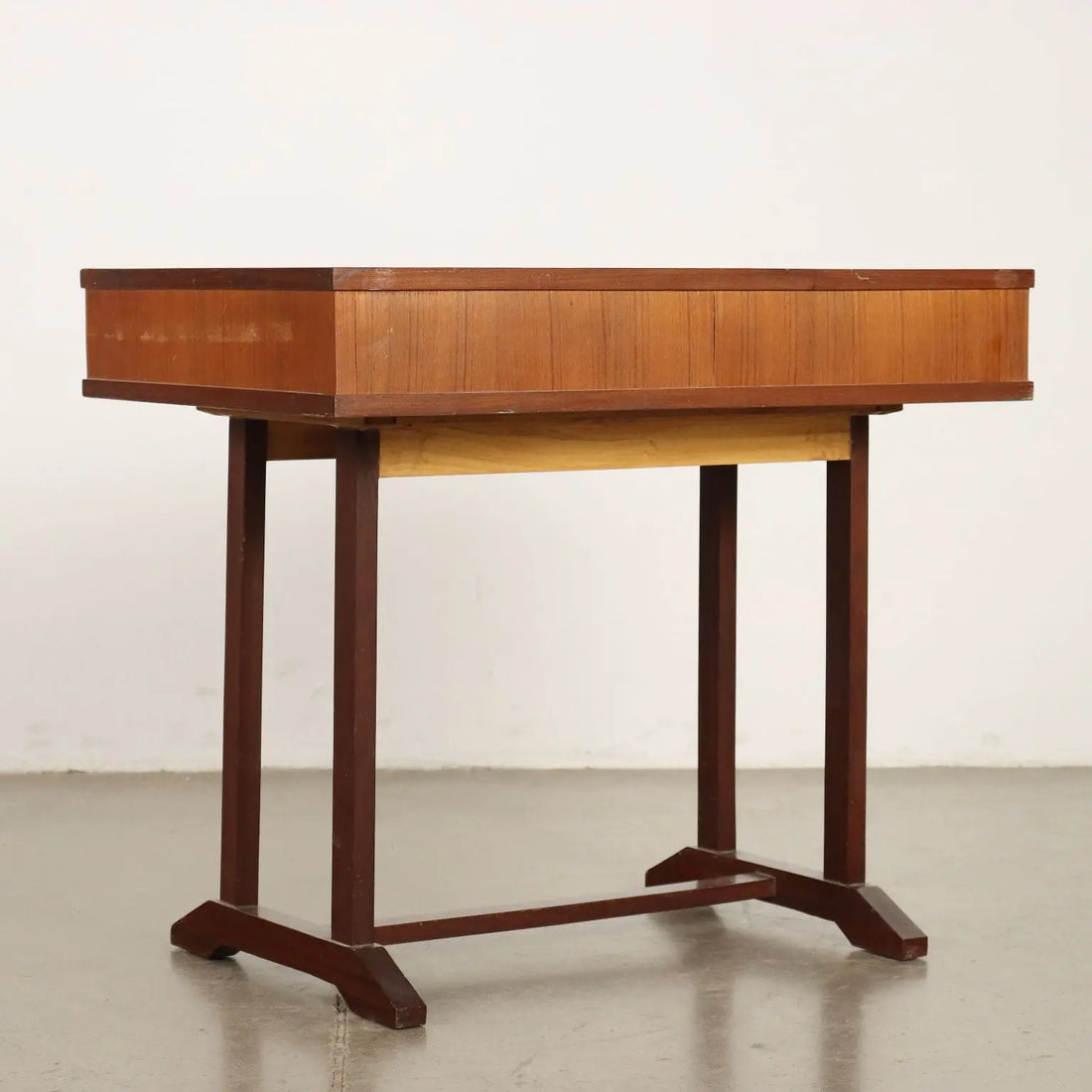 Vintage Small Table with Drawers Teak Veneered 1960s | Modernism | Tables