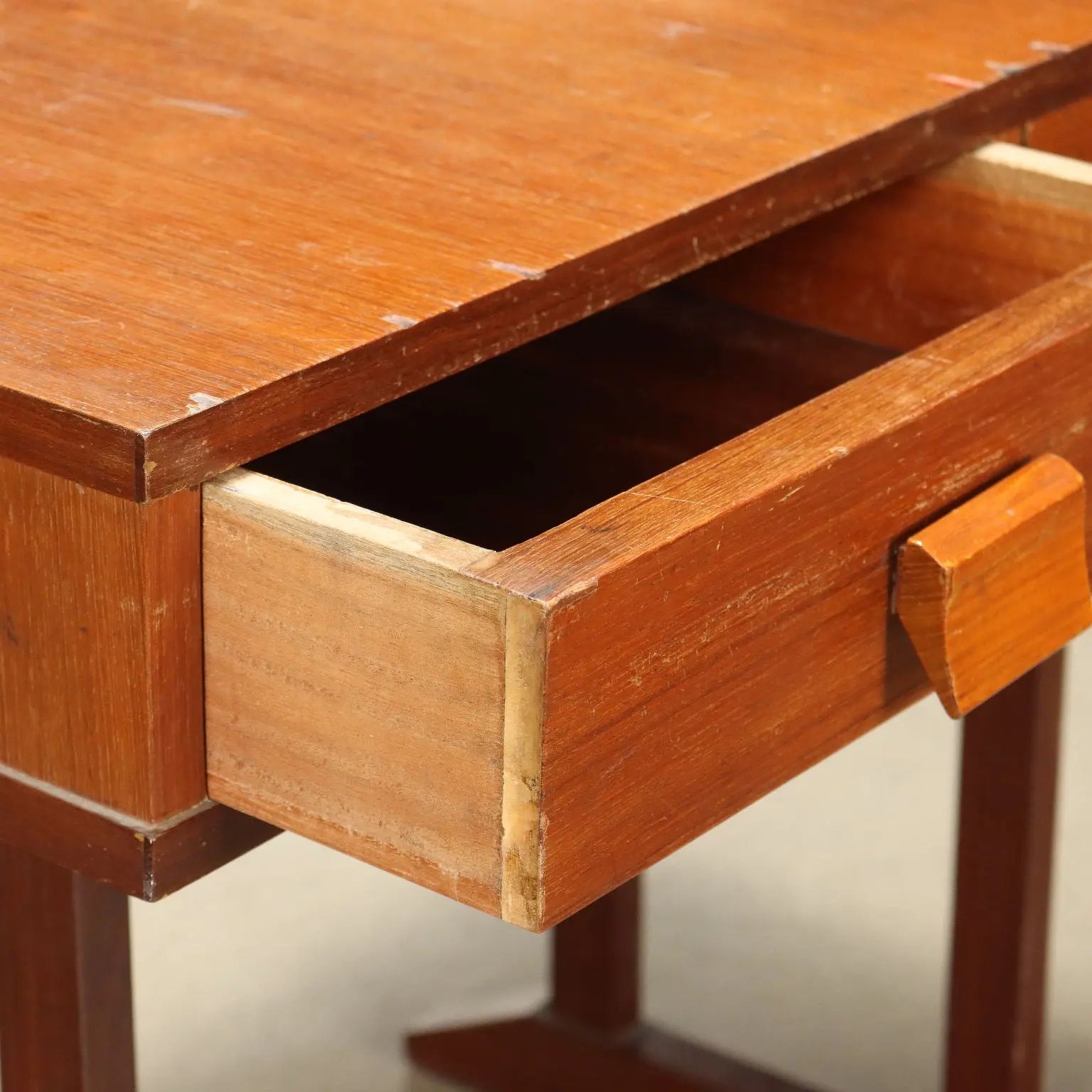 Vintage Small Table with Drawers Teak Veneered 1960s | Modernism | Tables