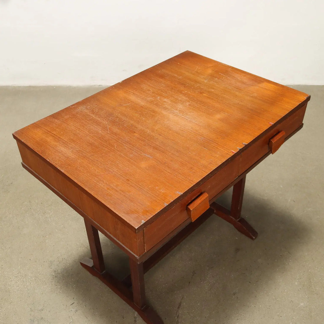 Vintage Small Table with Drawers Teak Veneered 1960s | Modernism | Tables